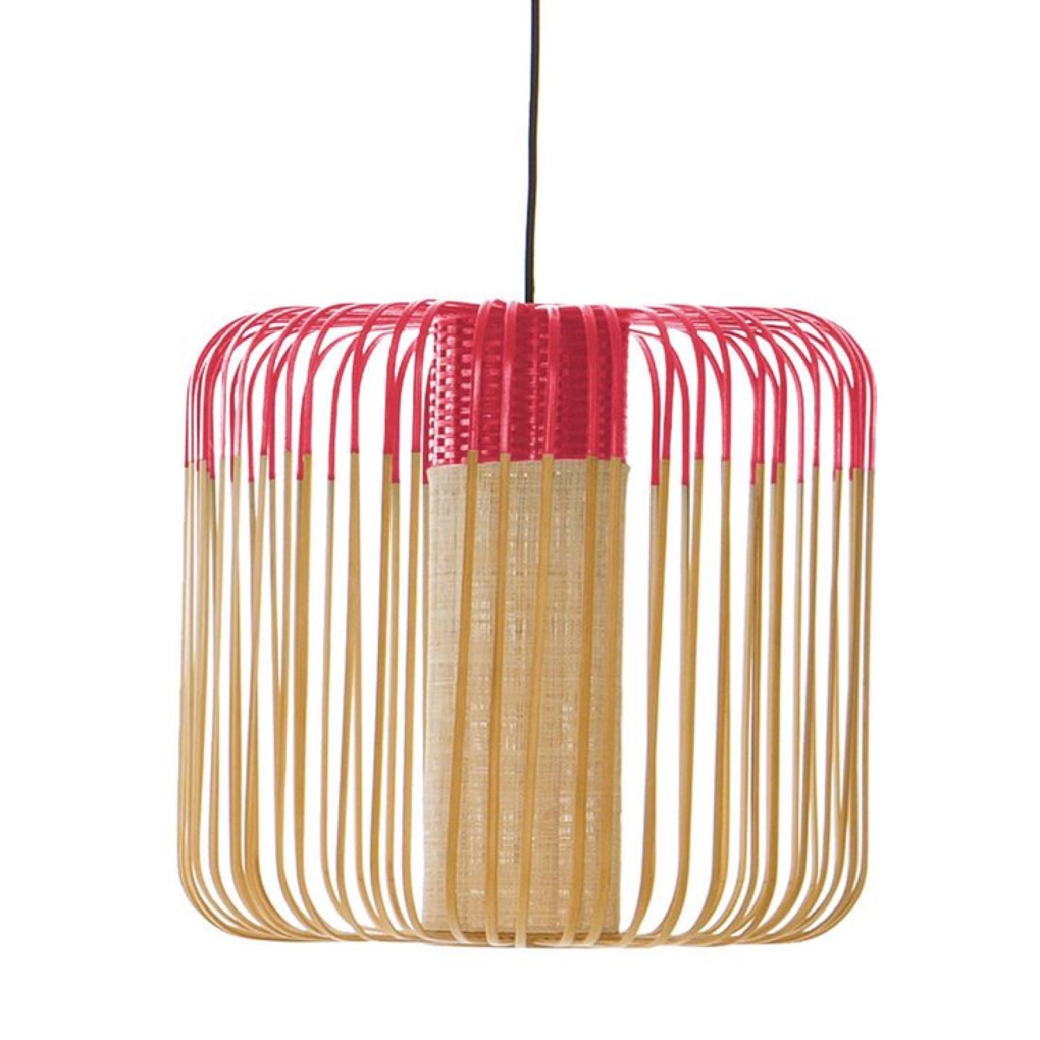 Suspension d'extÃ©rieur bambou rouge D45cm H40cm