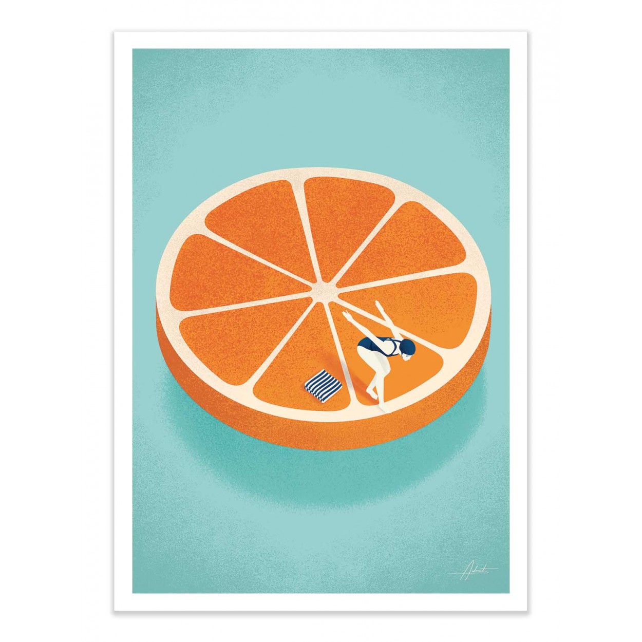 ORANGE APEROL - Affiche d'art 50 x 70 cm ORANGE APEROL - Affiche d'art 50 x 70 cm