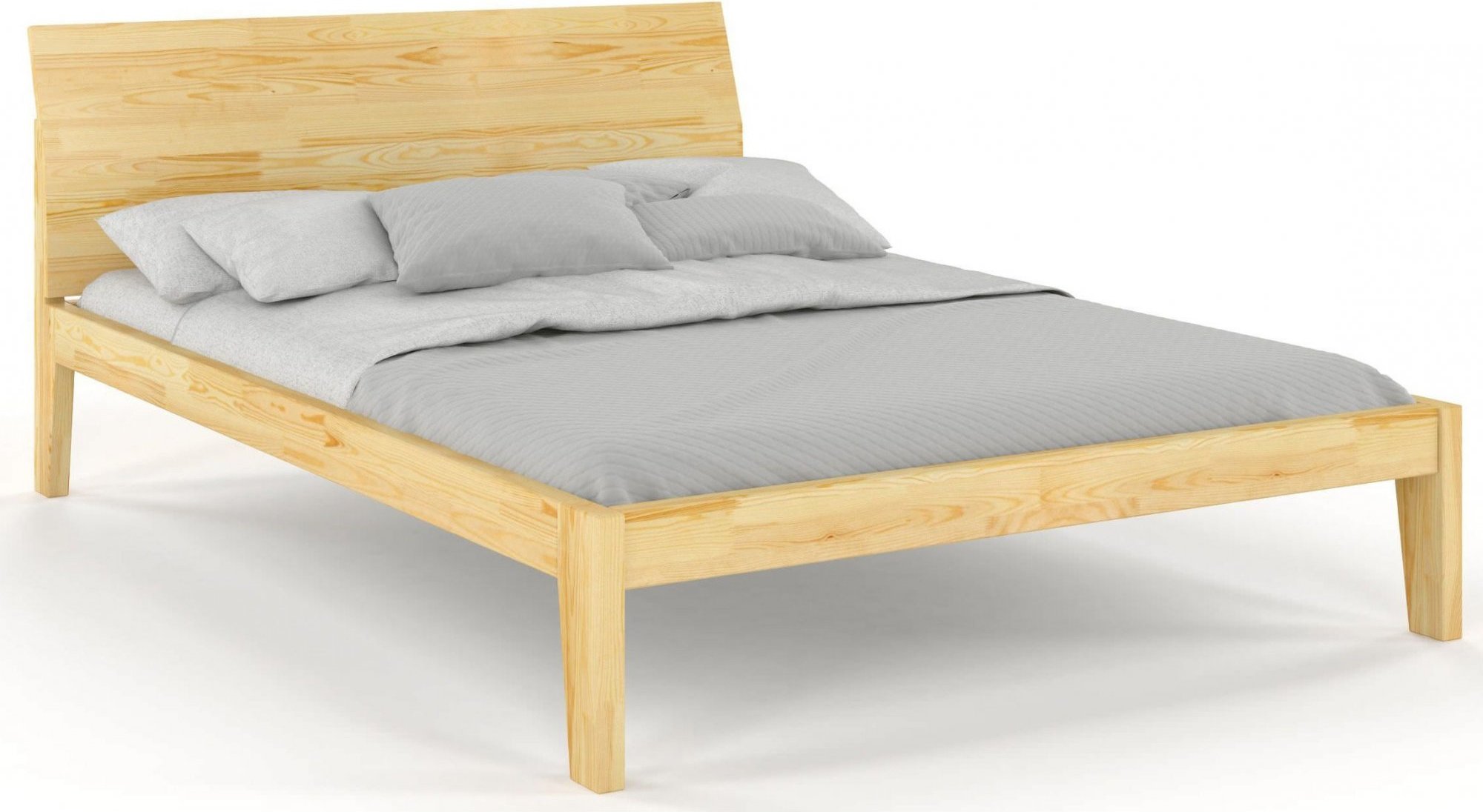 Lit avec tête de lit et sommier bois massif clair 90x200cm (photo) Lit avec tête de lit et sommier bois massif clair 90x200cm