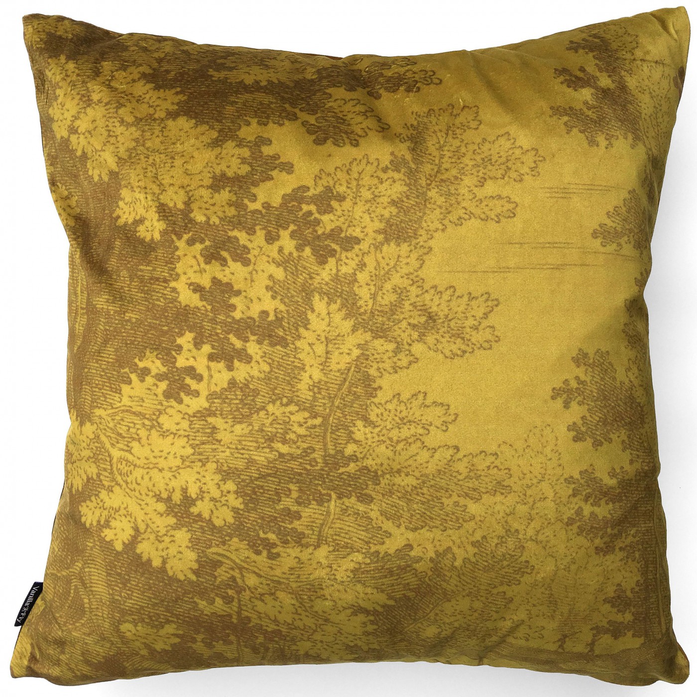 Coussin velours jaune moutarde 50x50 Coussin velours jaune moutarde 50x50