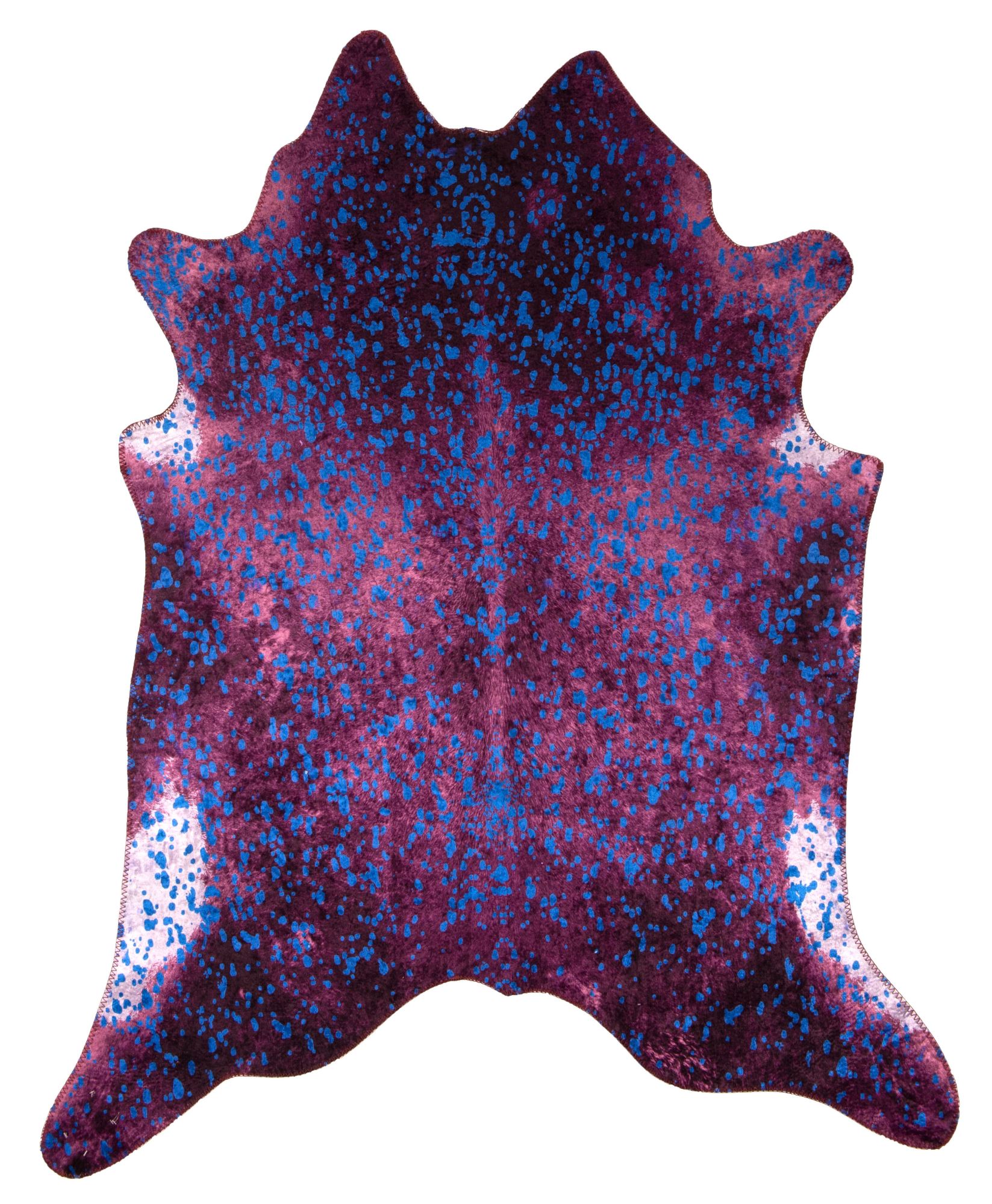 Tapis en peau de vache artificielle coloré violet 150x190 Tapis en peau de vache artificielle coloré violet 150x190