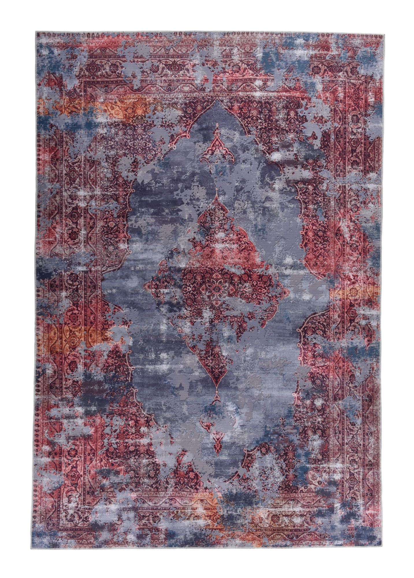 Tapis imprimé en motif vintage rouge 140x200 Tapis imprimé en motif vintage rouge 140x200