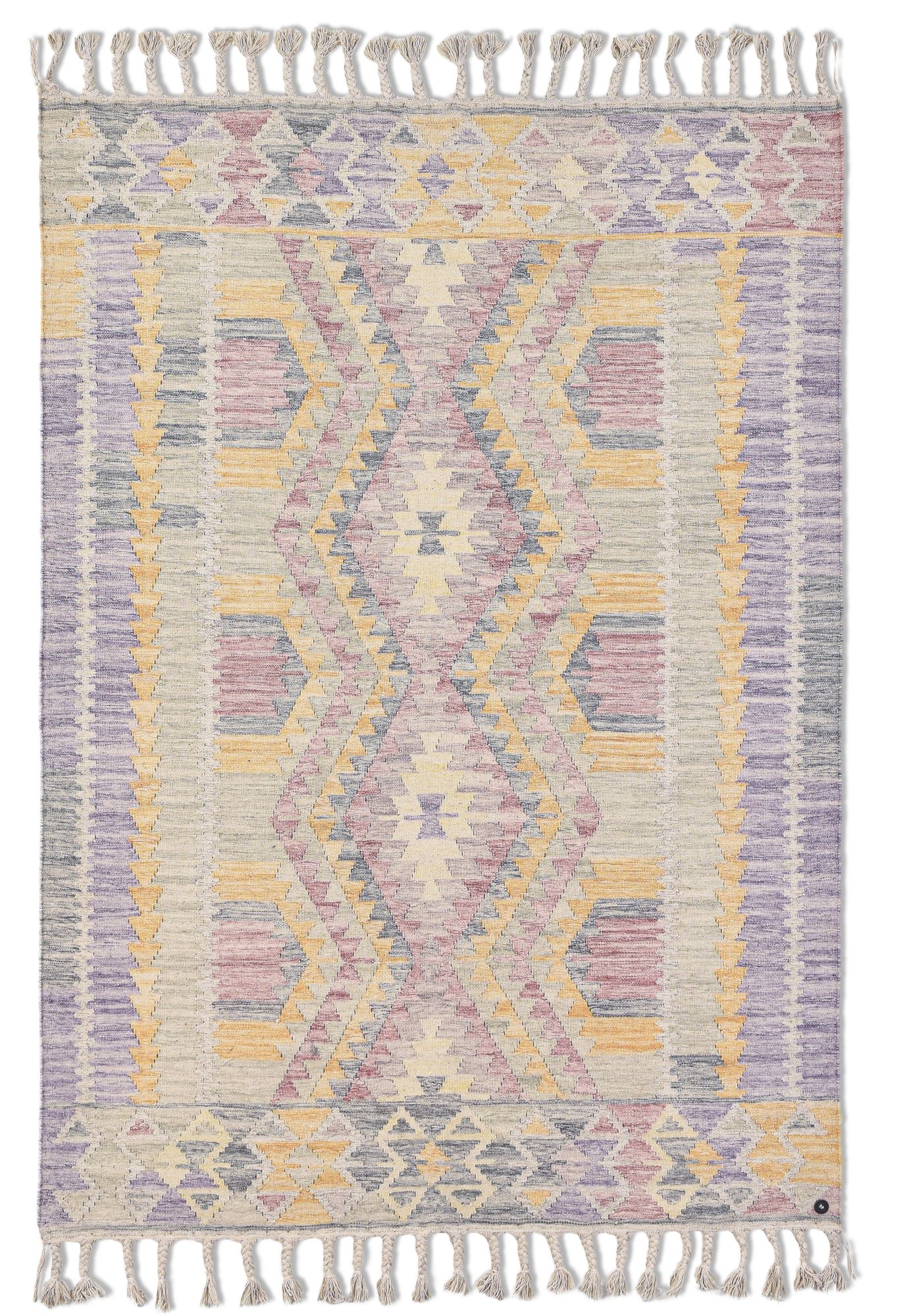 Tapis kelim berbère en laine fait à la main violet 140x200 Tapis kelim berbère en laine fait à la main violet 140x200