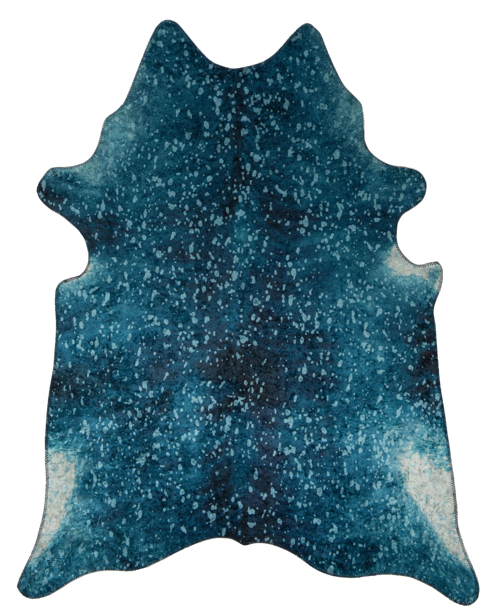 Tapis en peau de vache artificielle coloré turquoise 150x190 Tapis en peau de vache artificielle coloré turquoise 150x190