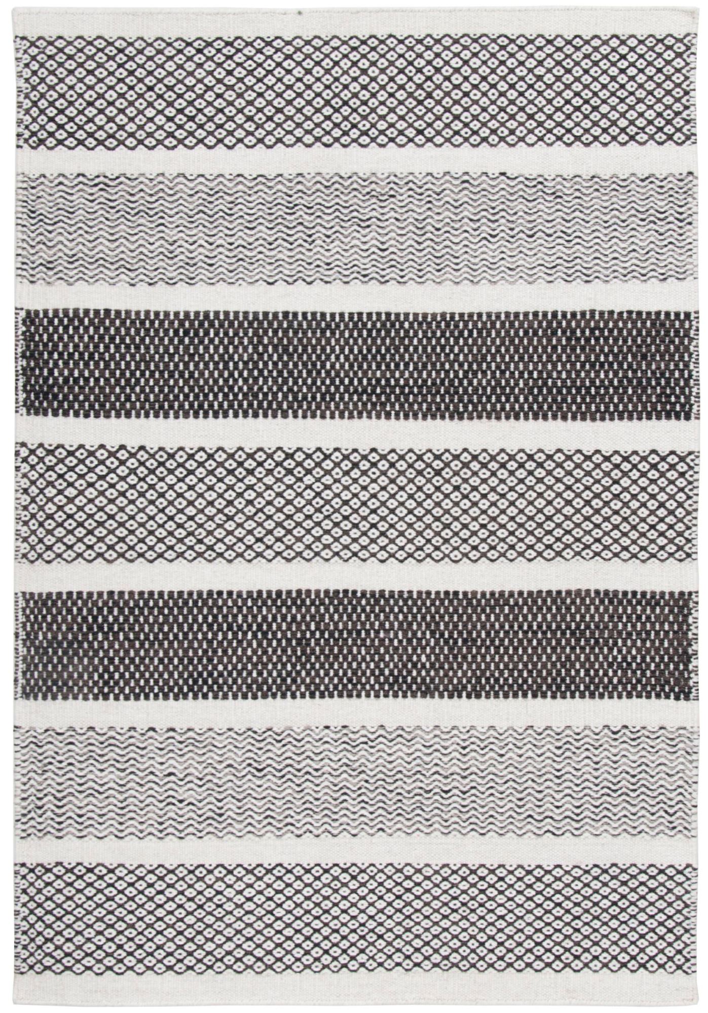 Tapis design scandinave en laine gris 65x130