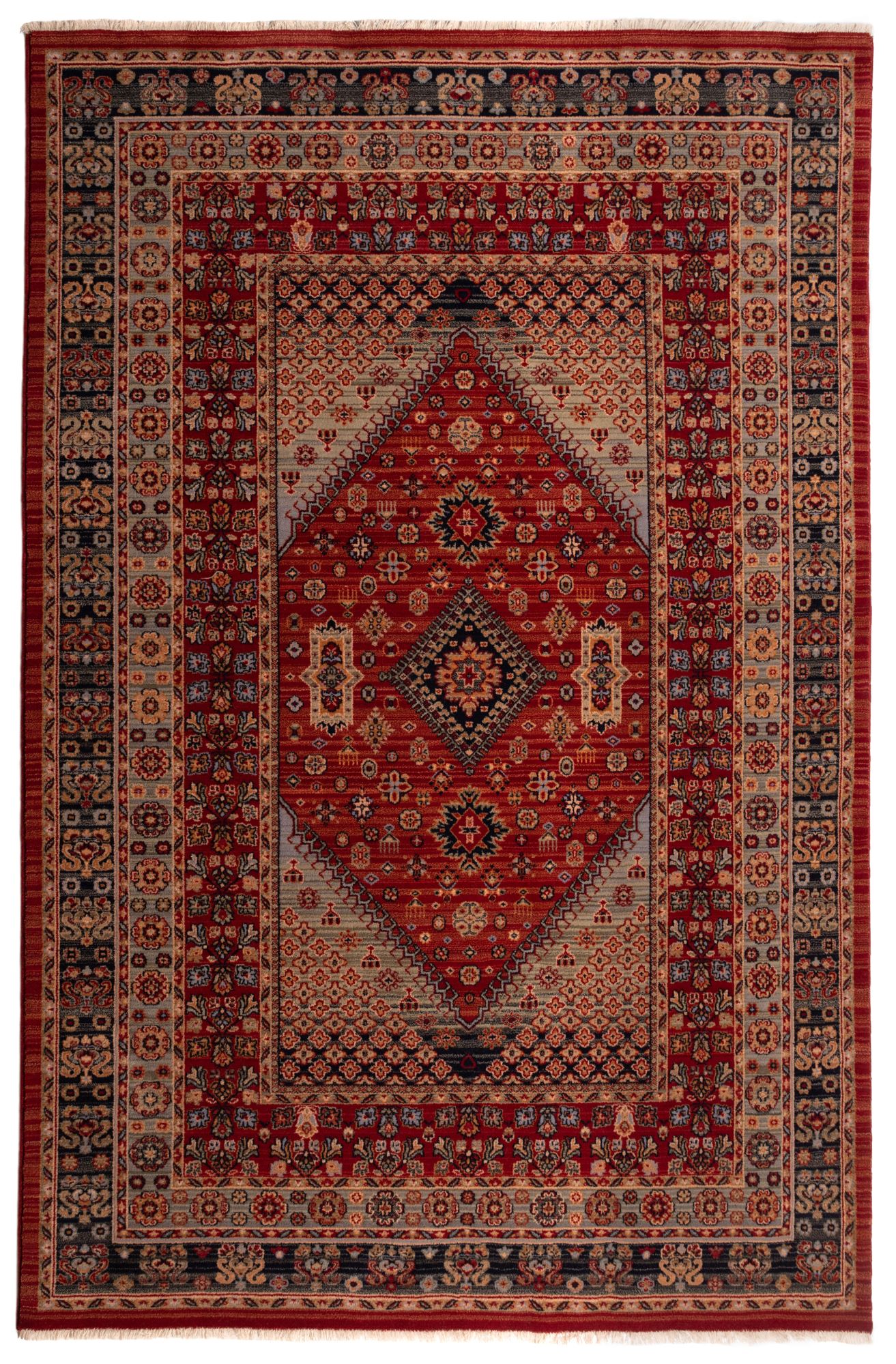 SAHARNA BIDJAR - Tapis oriental en laine rouge graphique 80x150