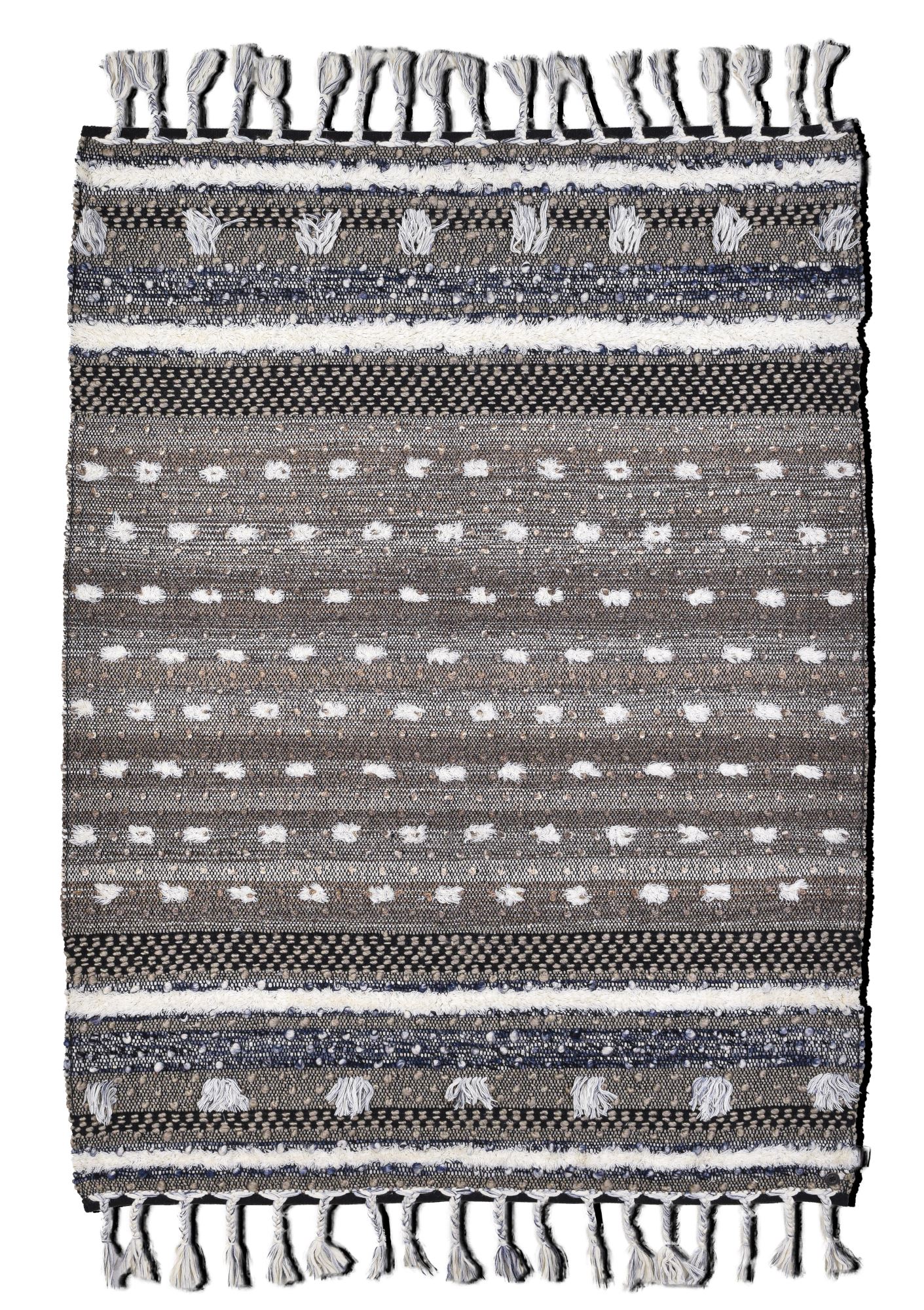 Tapis kelim berbère en laine fait à la main nature 160x230