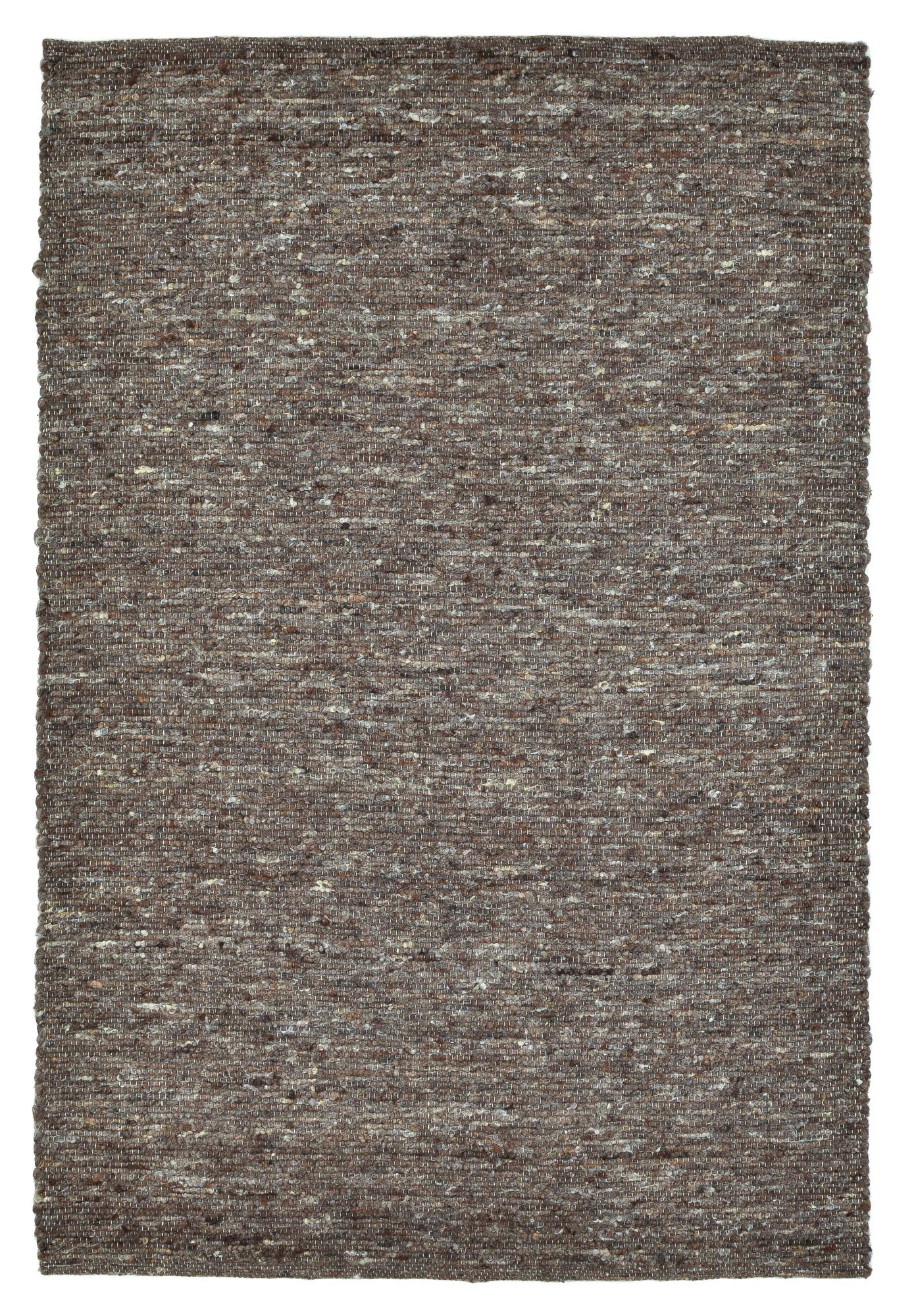 Tapis tissé à la main en laine naturelle tabac 70x130