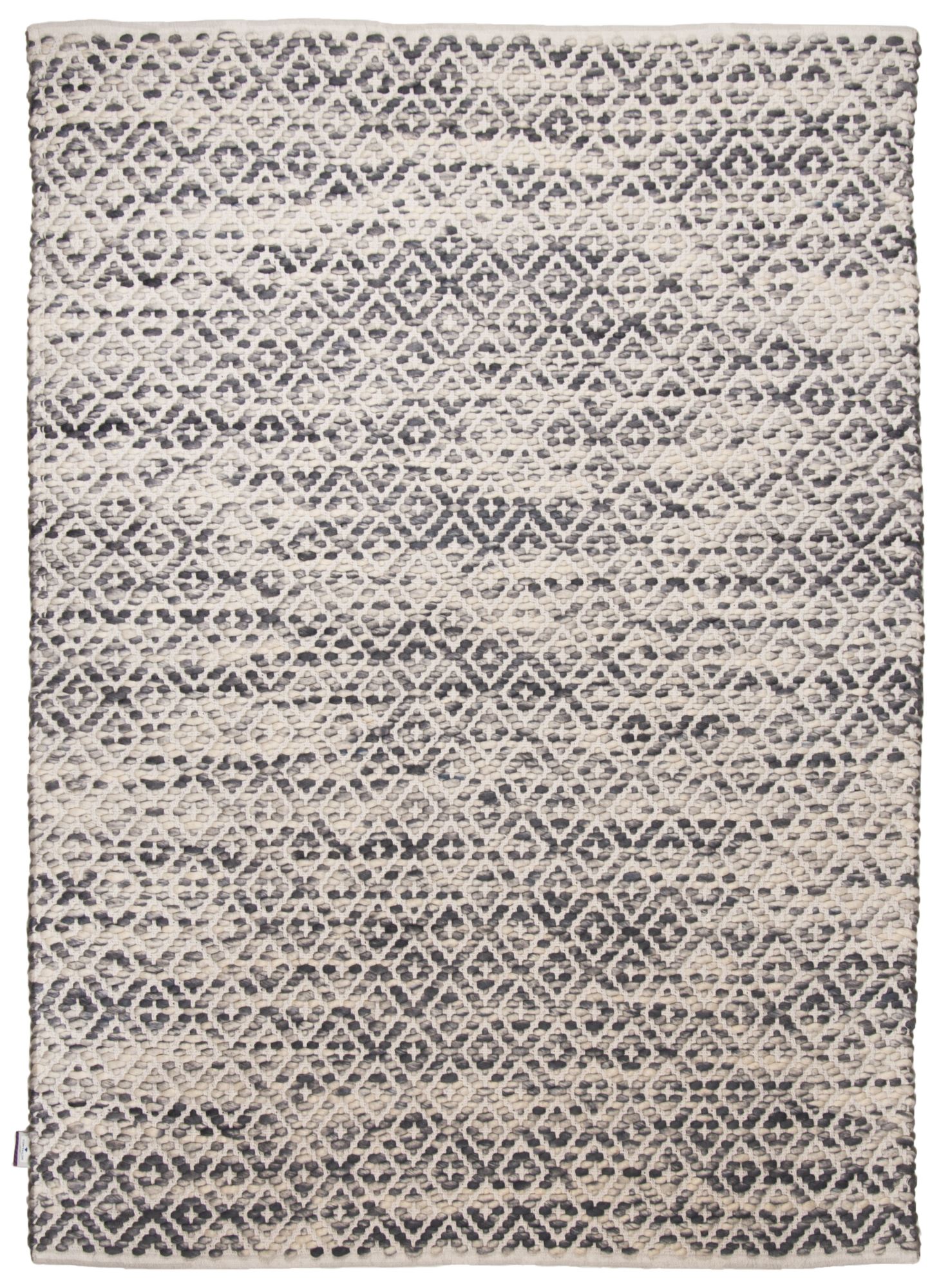 Tapis moderne en laine fait à la main gris 160x230