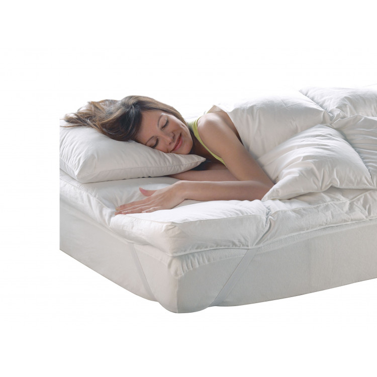 Sur matelas en plumes blanc 140x190 (photo) Sur matelas en plumes blanc 140x190