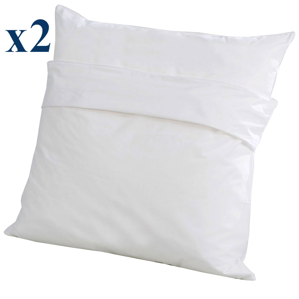 Lot de 2 Protège Oreillers Ardenay 65x65 cm - Drouault Lot de 2 Protège Oreillers Ardenay 65x65 cm - Drouault