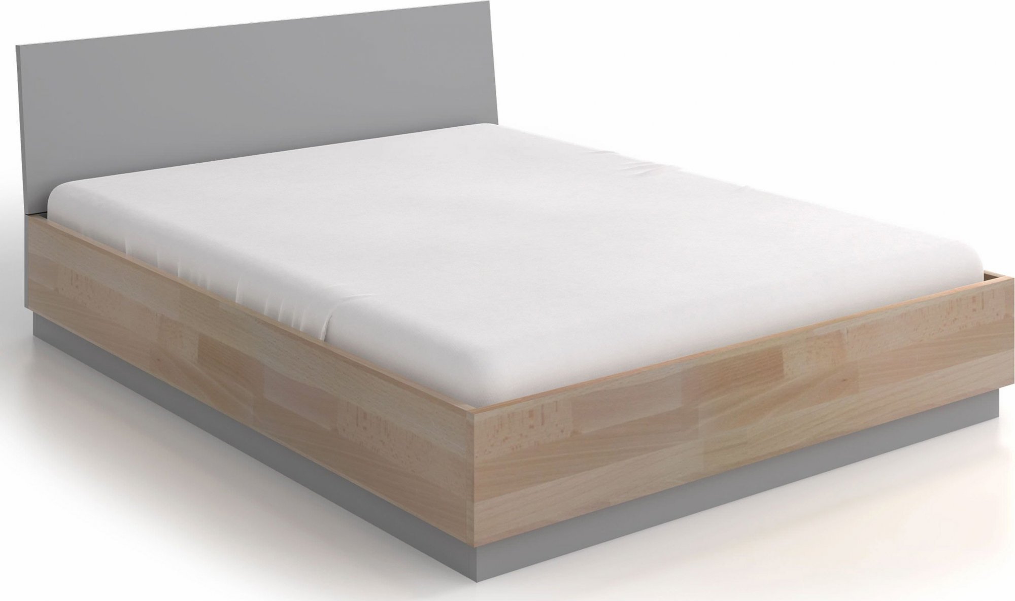 Lit avec tête de lit et sommier bois massif clair 90x200cm (photo) Lit avec tête de lit et sommier bois massif clair 90x200cm