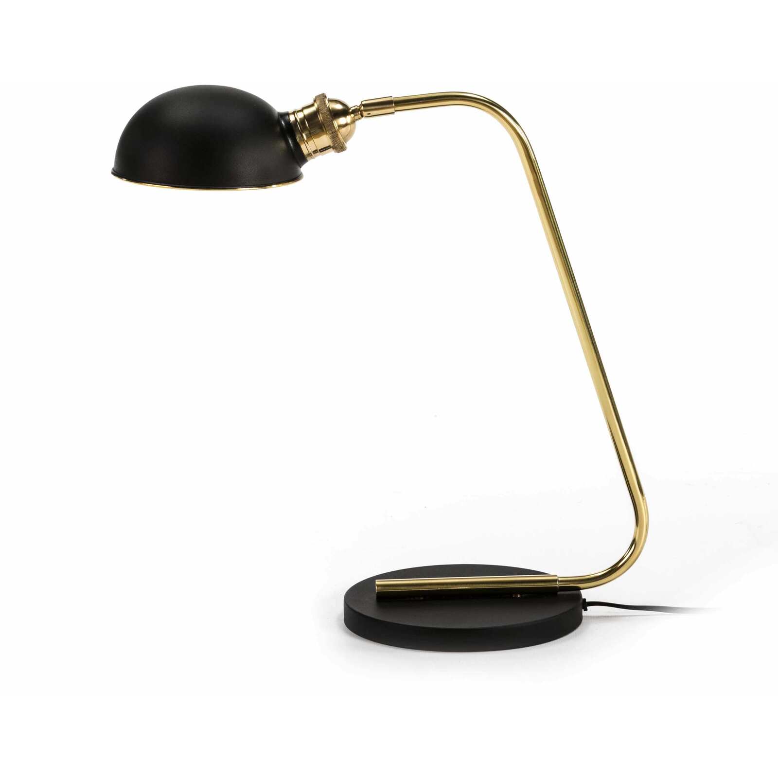 Lampe de table en métal noir et doré 45x19x50