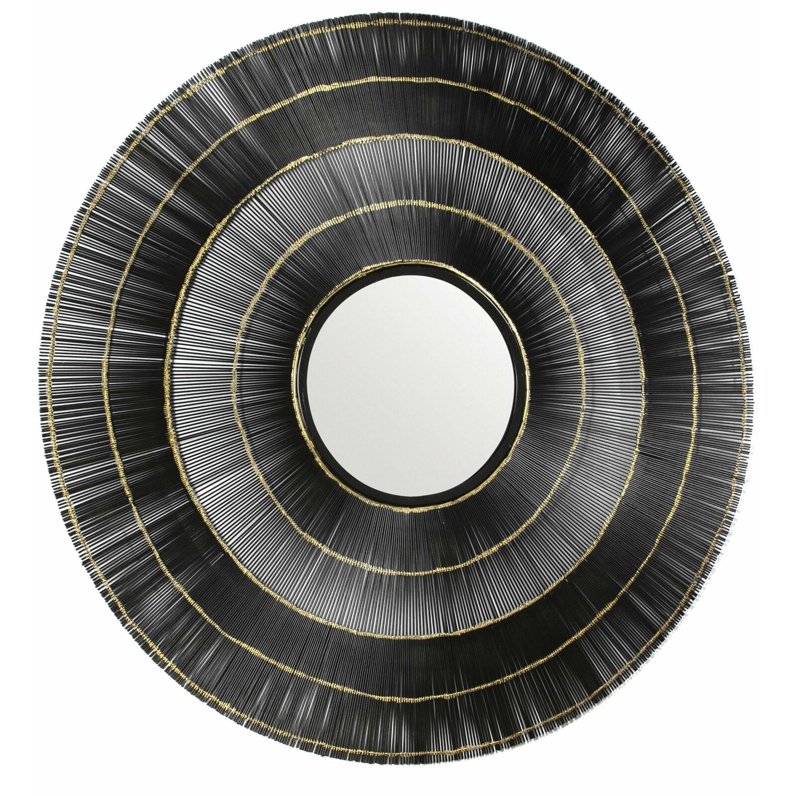 Miroir rond noir d114