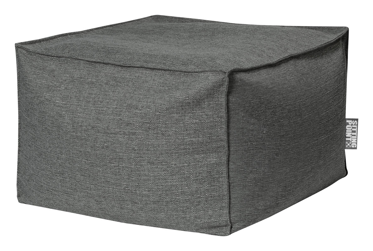 Pouf d'intérieur en tissu gris Pouf d'intérieur en tissu gris