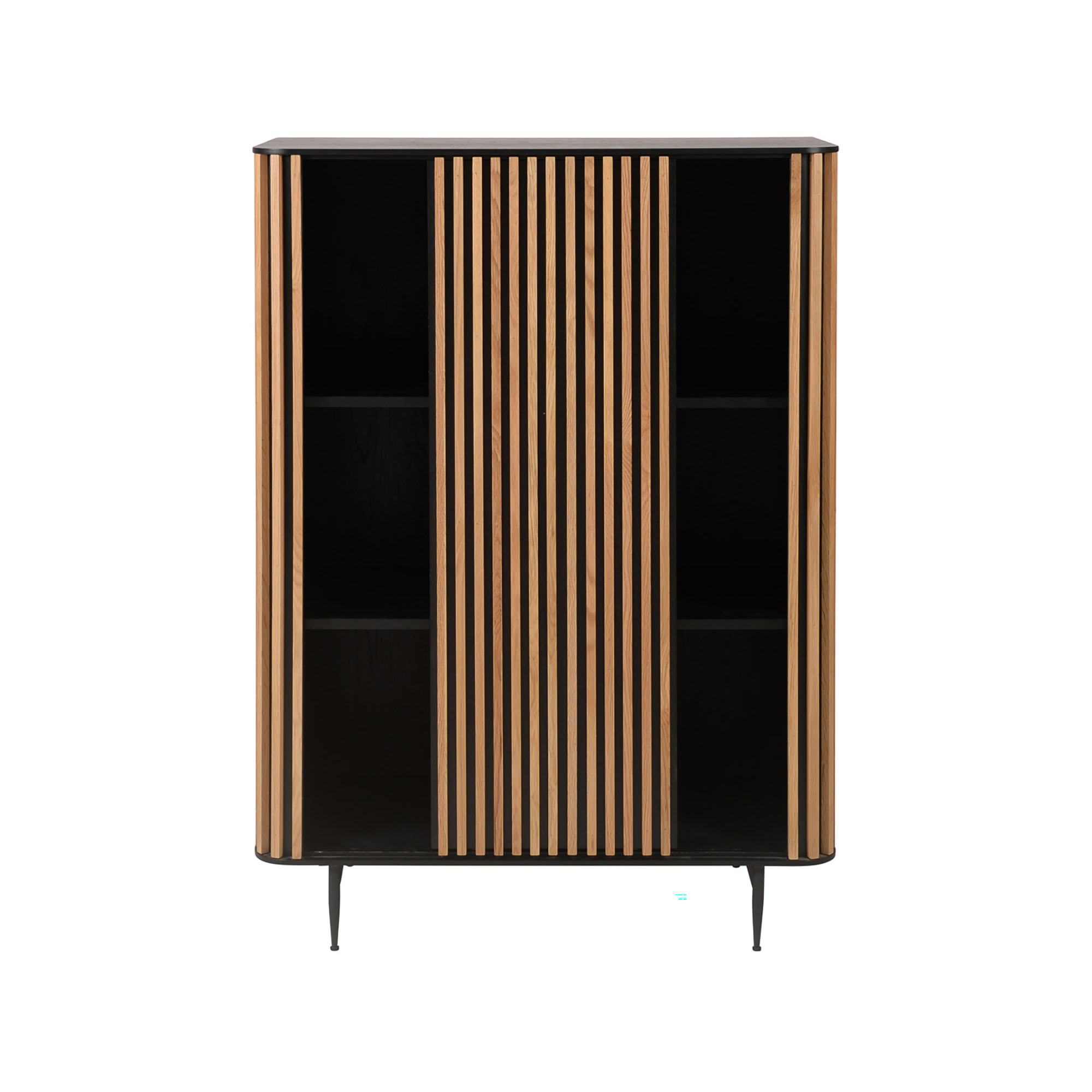 Buffet haut plaqué chêne,1 porte coulissante