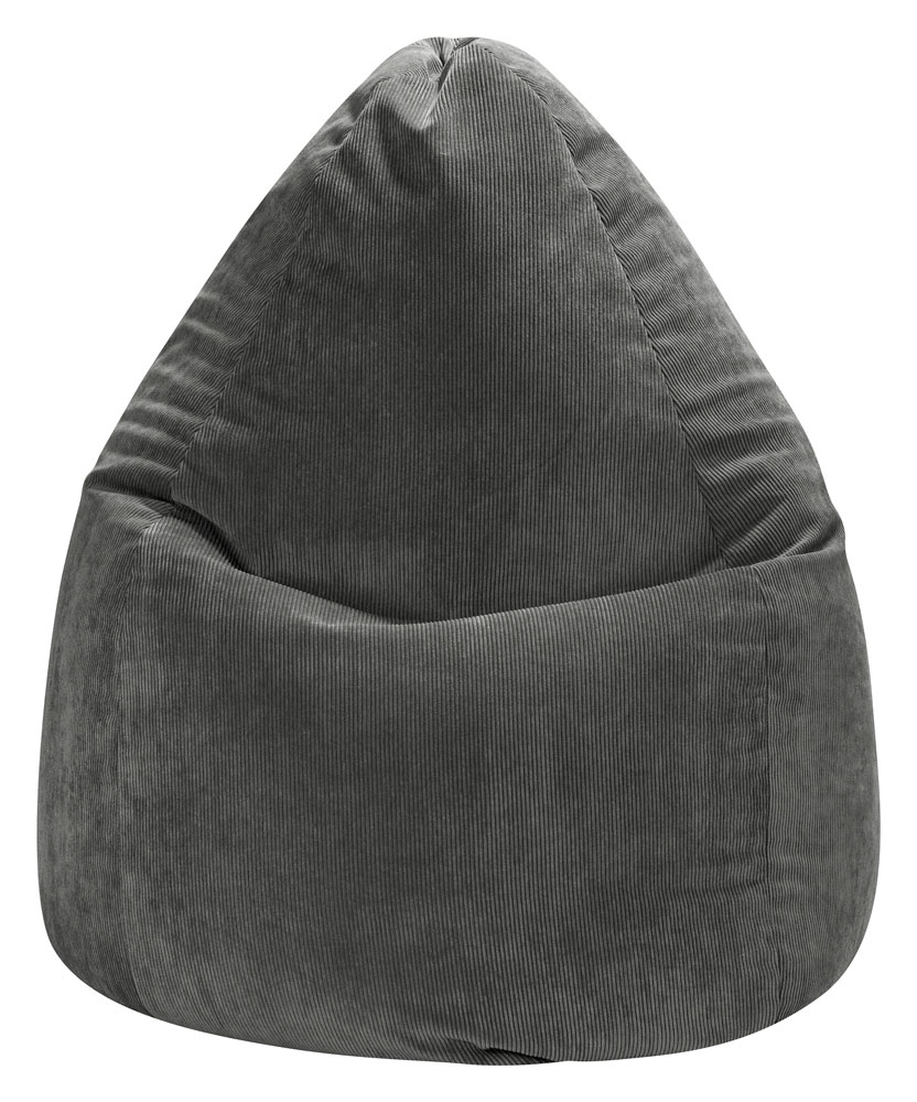 Pouf poire en velours côtelé anthracite Pouf poire en velours côtelé anthracite