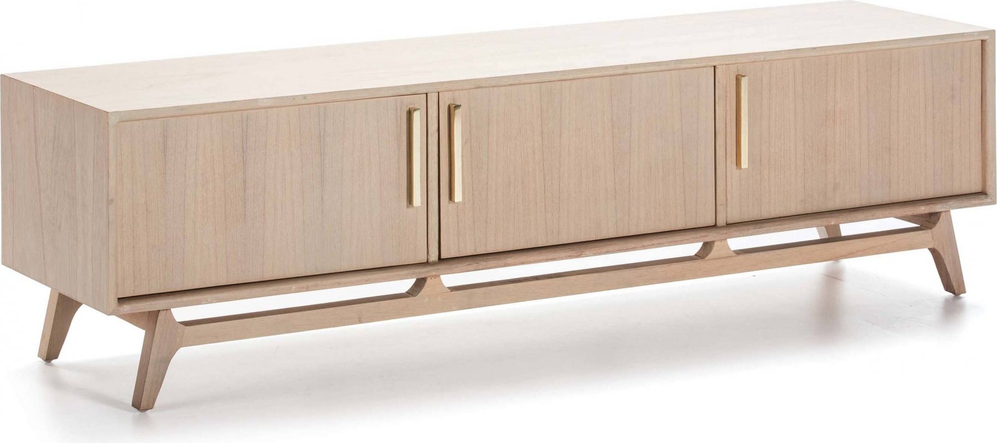 Meuble tv en bois clair 160x40x45 Meuble tv en bois clair 160x40x45