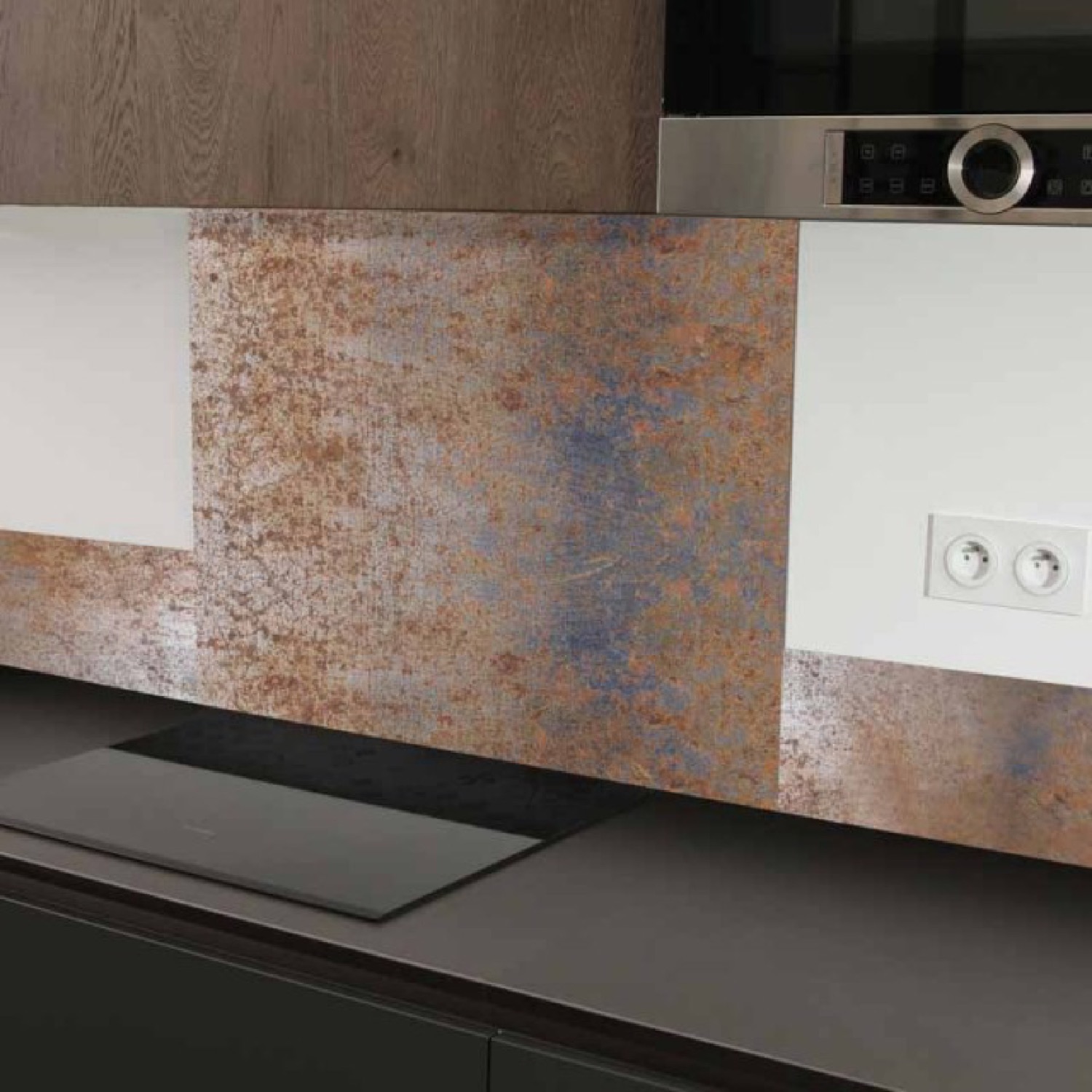 Crédence cuisine en alu fond de hotte L60xH70cm Crédence cuisine en alu fond de hotte L60xH70cm