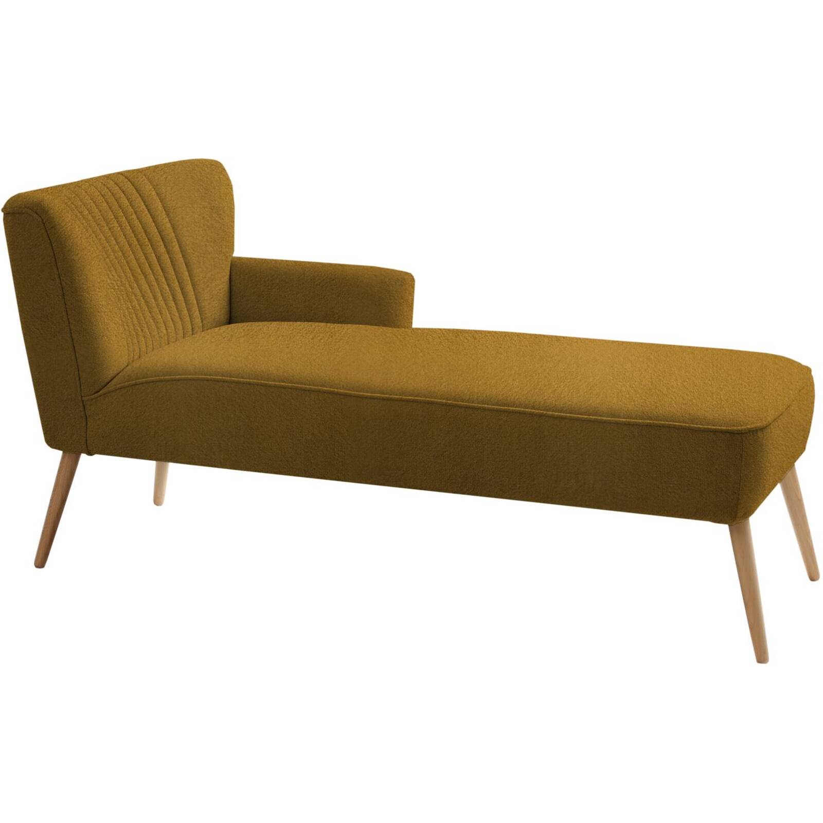 Méridienne Tissu Marron H. assise 41 cm rembourré