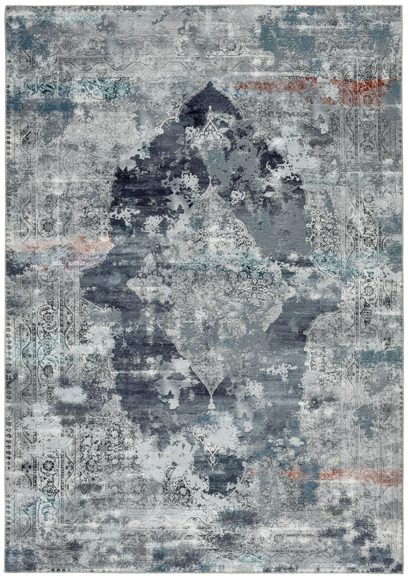 Tapis imprimé en motif vintage bleu 70x140 Tapis imprimé en motif vintage bleu 70x140