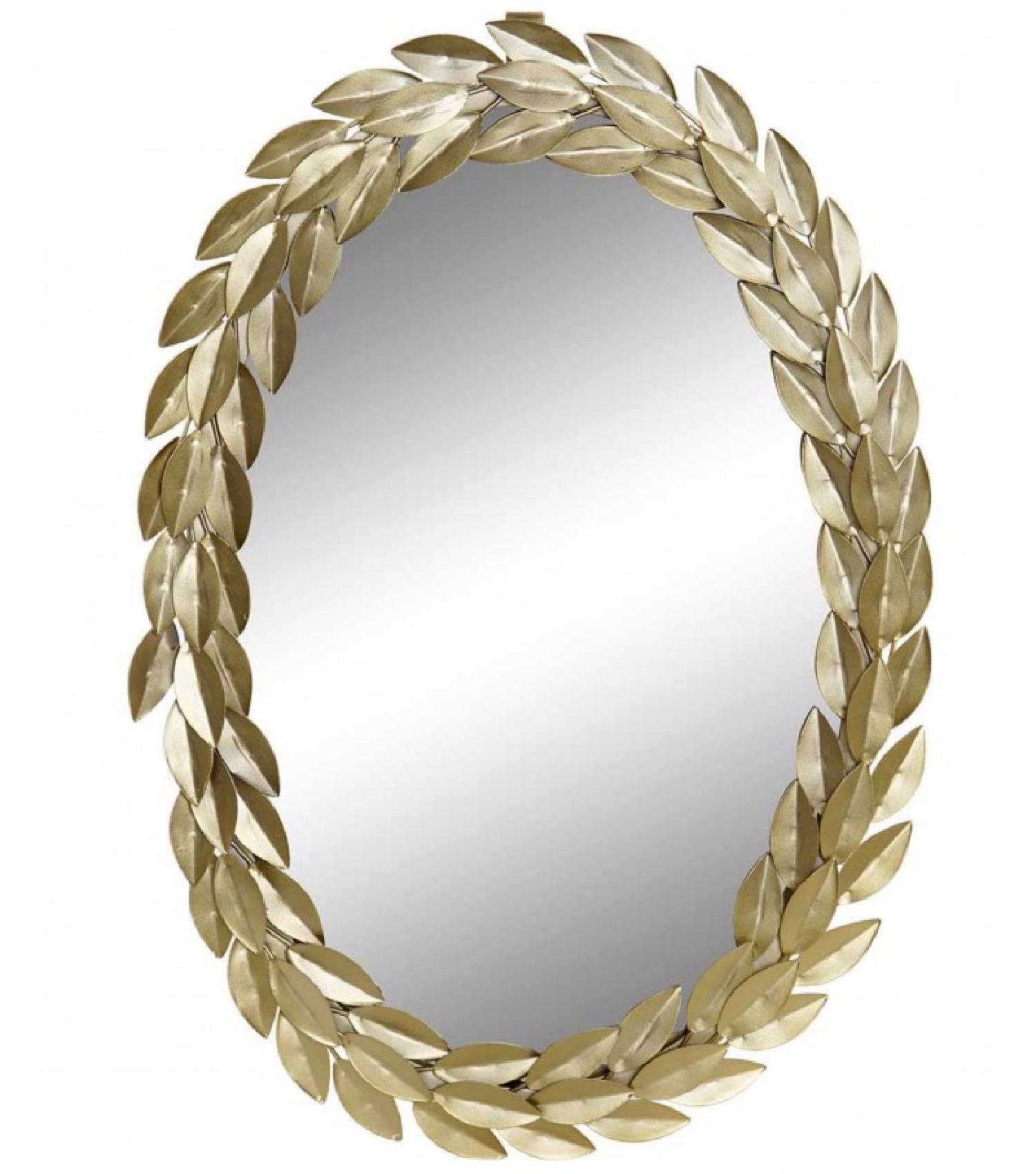 Miroir mural ovale doré 33x49 (photo) Miroir mural ovale doré 33x49