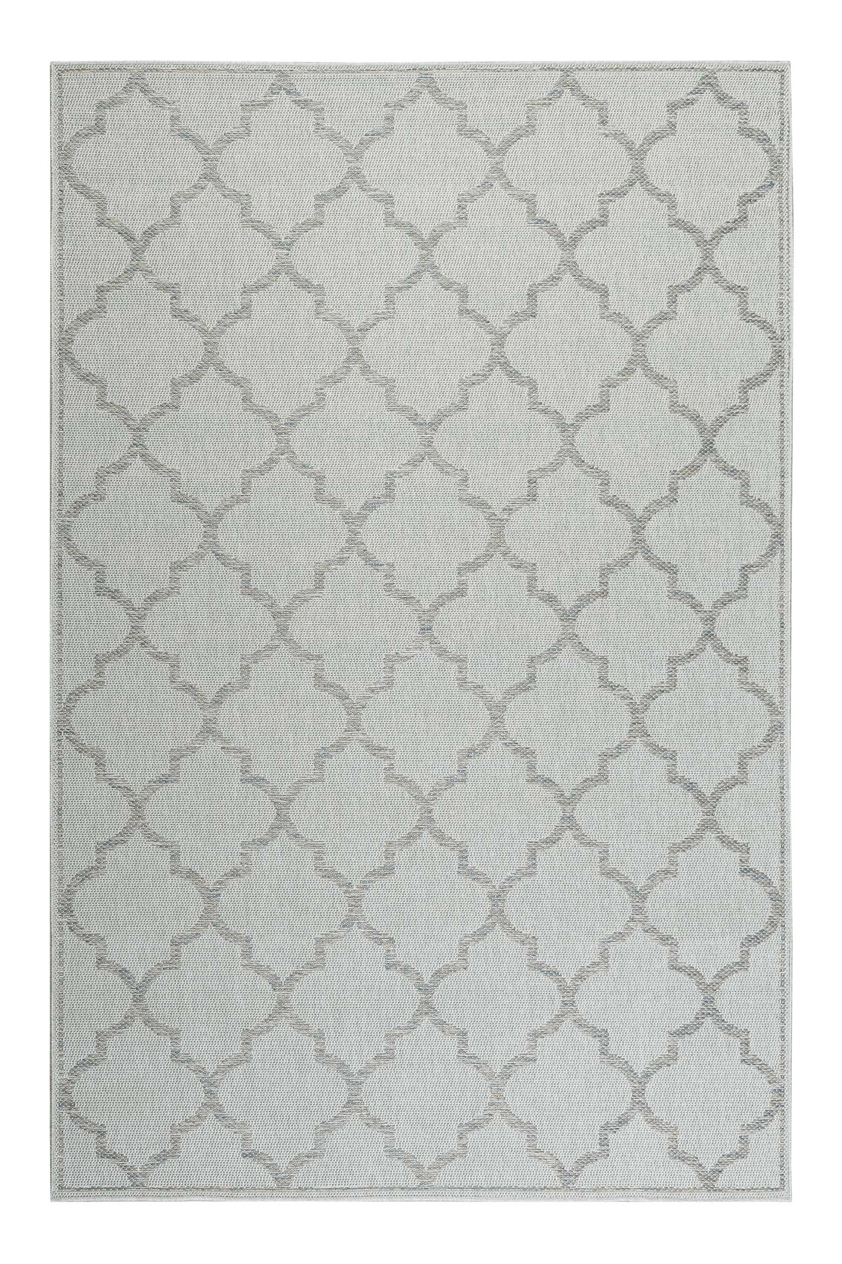 Tapis outdoor gris motif oriental bleu pour entrée, extérieur 200x133 Tapis outdoor gris motif oriental bleu pour entrée, extérieur 200x133