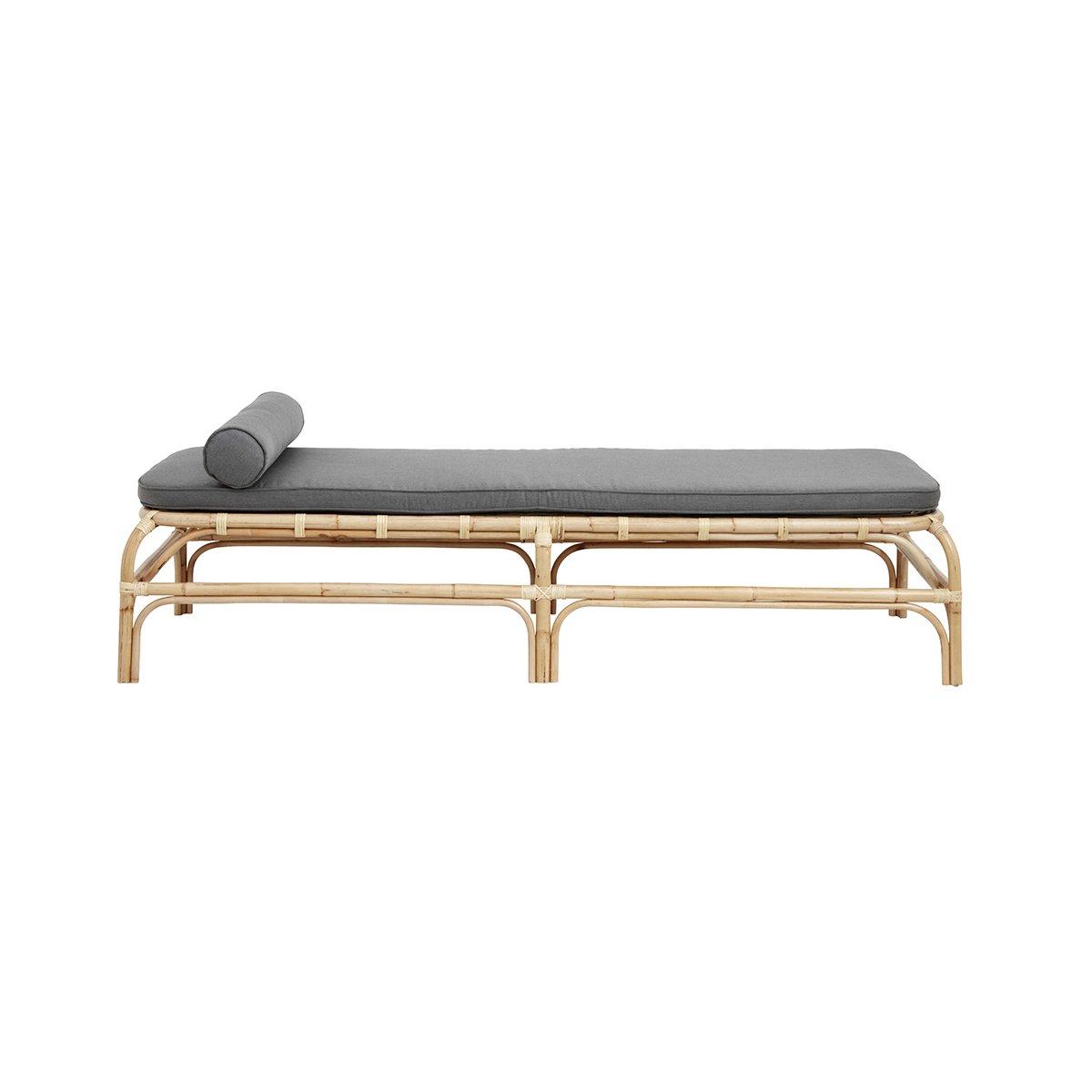 Transat rotin avec matelas et coussin - Nordal