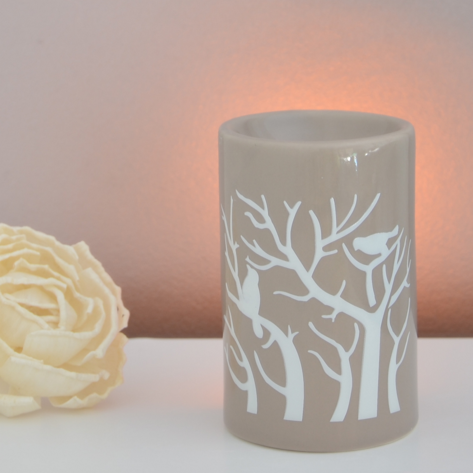 Brûle parfum Treebee en céramique beige Brûle parfum Treebee en céramique beige