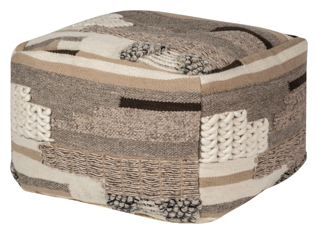Pouf en laine d'agneau tibétain Pouf en laine d'agneau tibétain