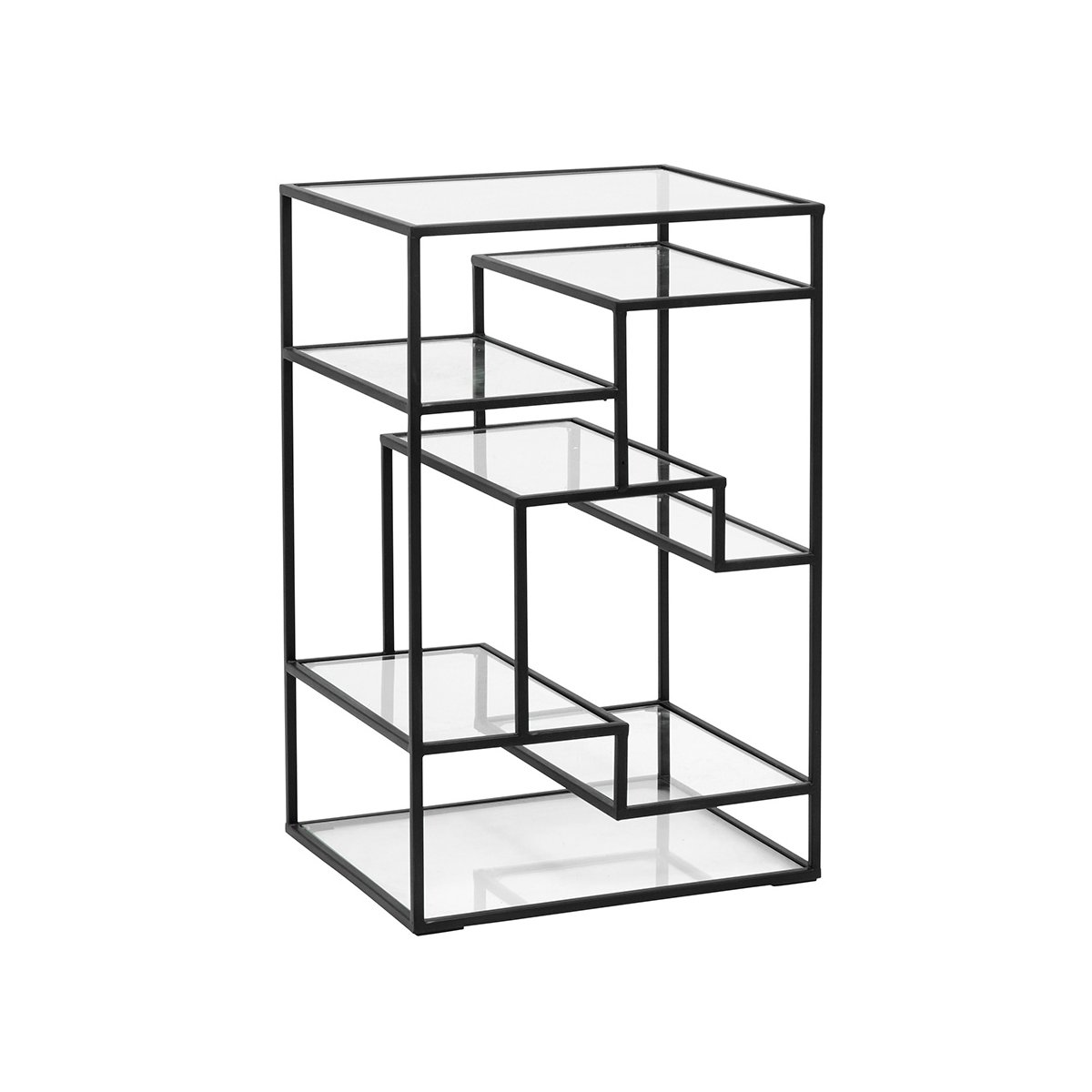 Petite étagère métal et verre style art déco - Nordal