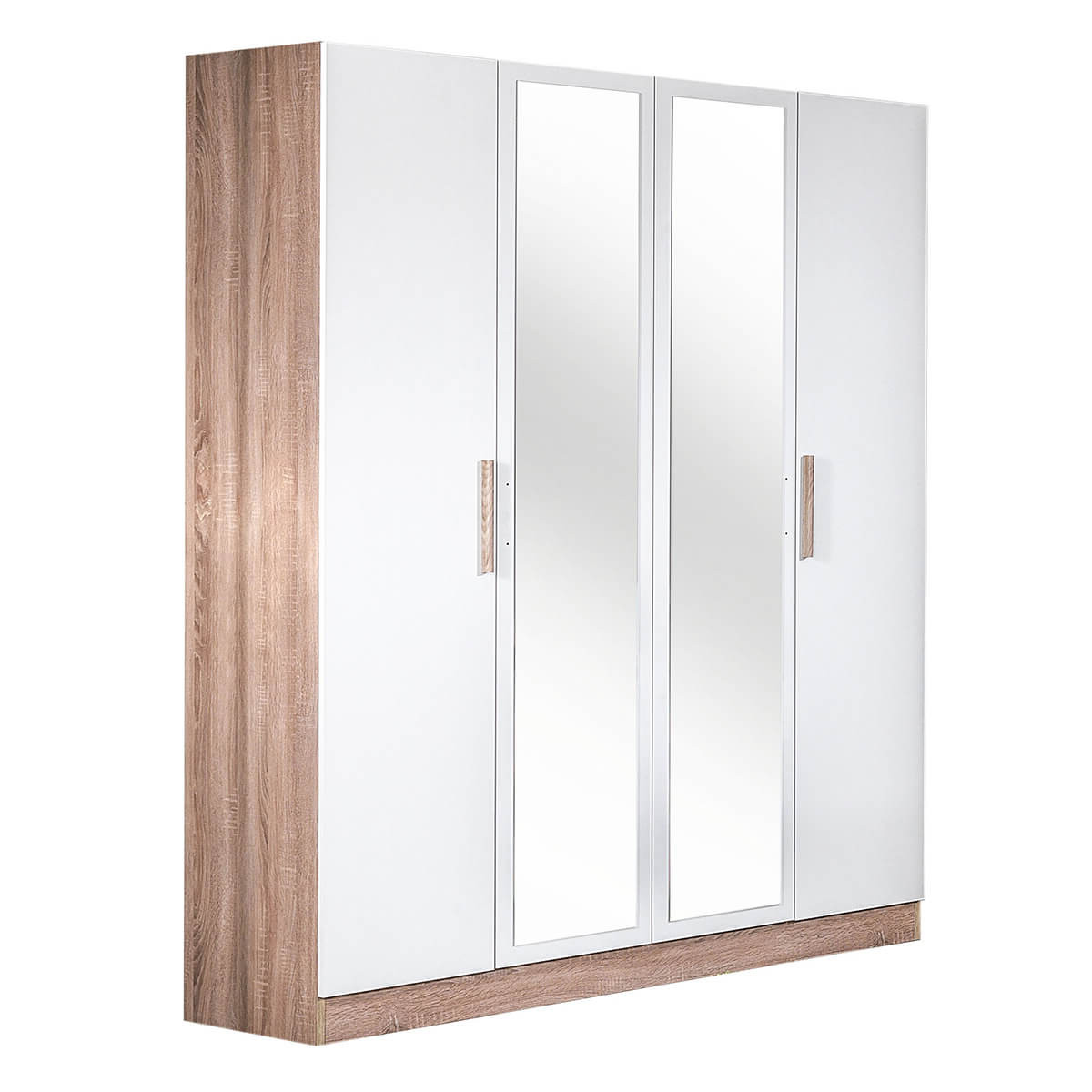 Armoire 4 Portes avec Miroir Central
