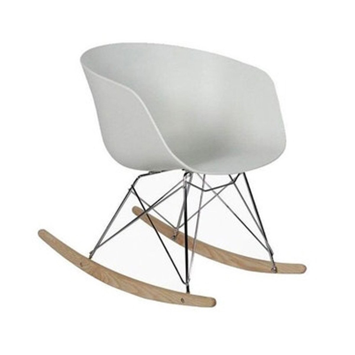 Chaise à bascule scandinave design blanc