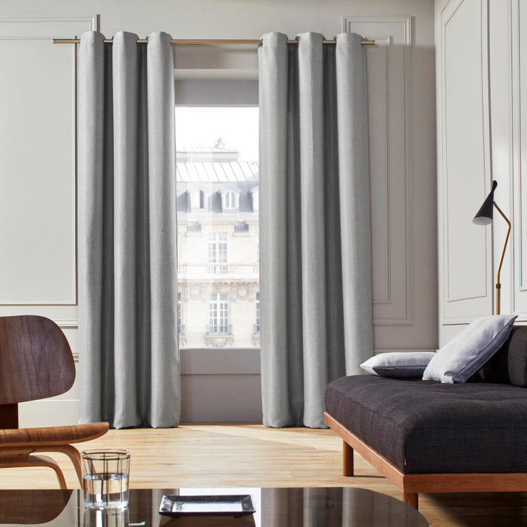 Rideau à oeillets COCONUT 140x350 cm Gris perle (photo) Rideau à oeillets COCONUT 140x350 cm Gris perle