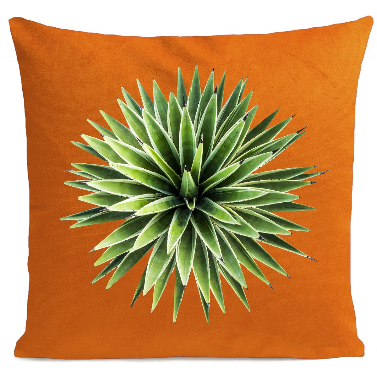Coussin velours carré imprimé floraux orange vif 60x60 (photo) Coussin velours carré imprimé floraux orange vif 60x60