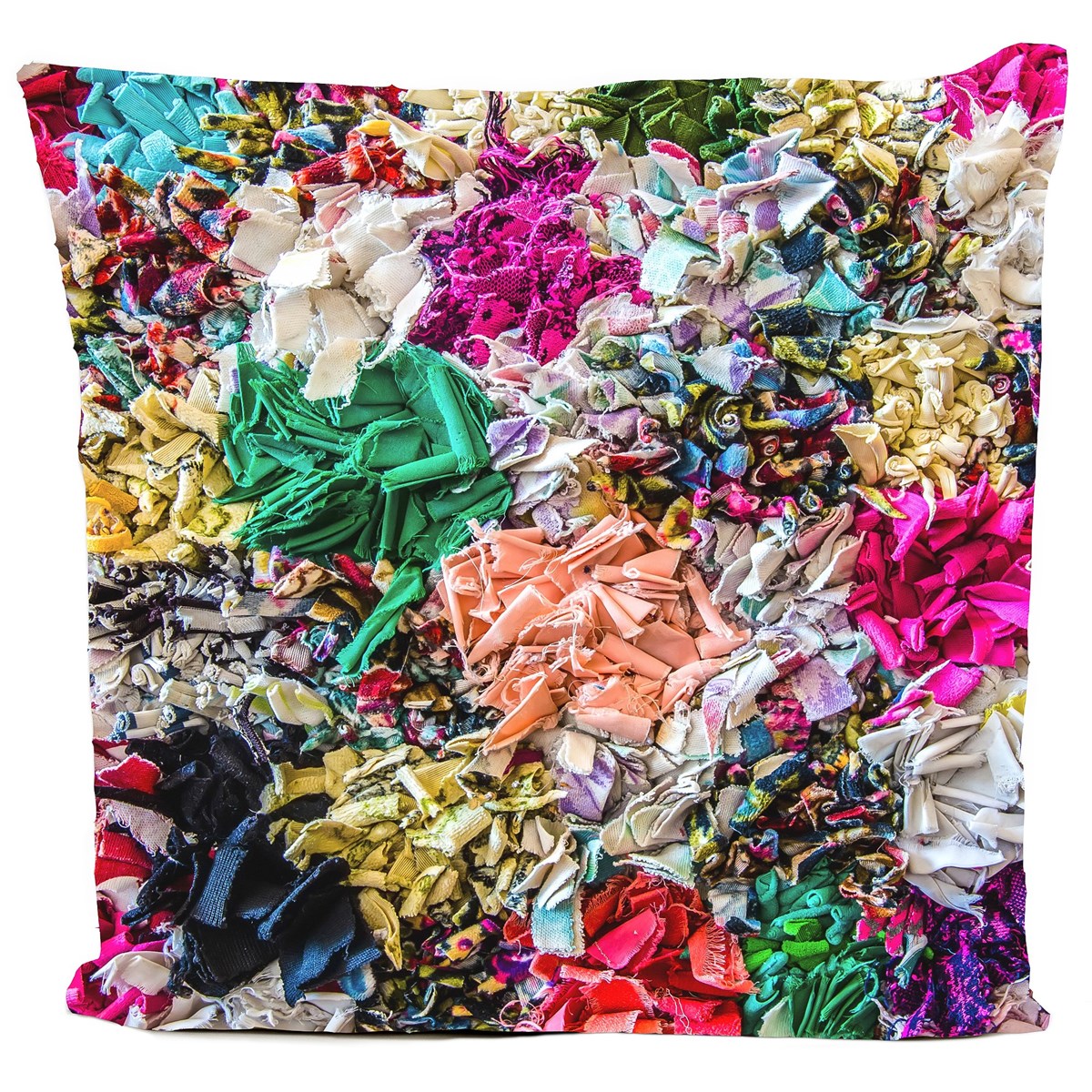 Coussin velours carré imprimé ethnique jaune pastel 40x40 (photo) Coussin velours carré imprimé ethnique jaune pastel 40x40