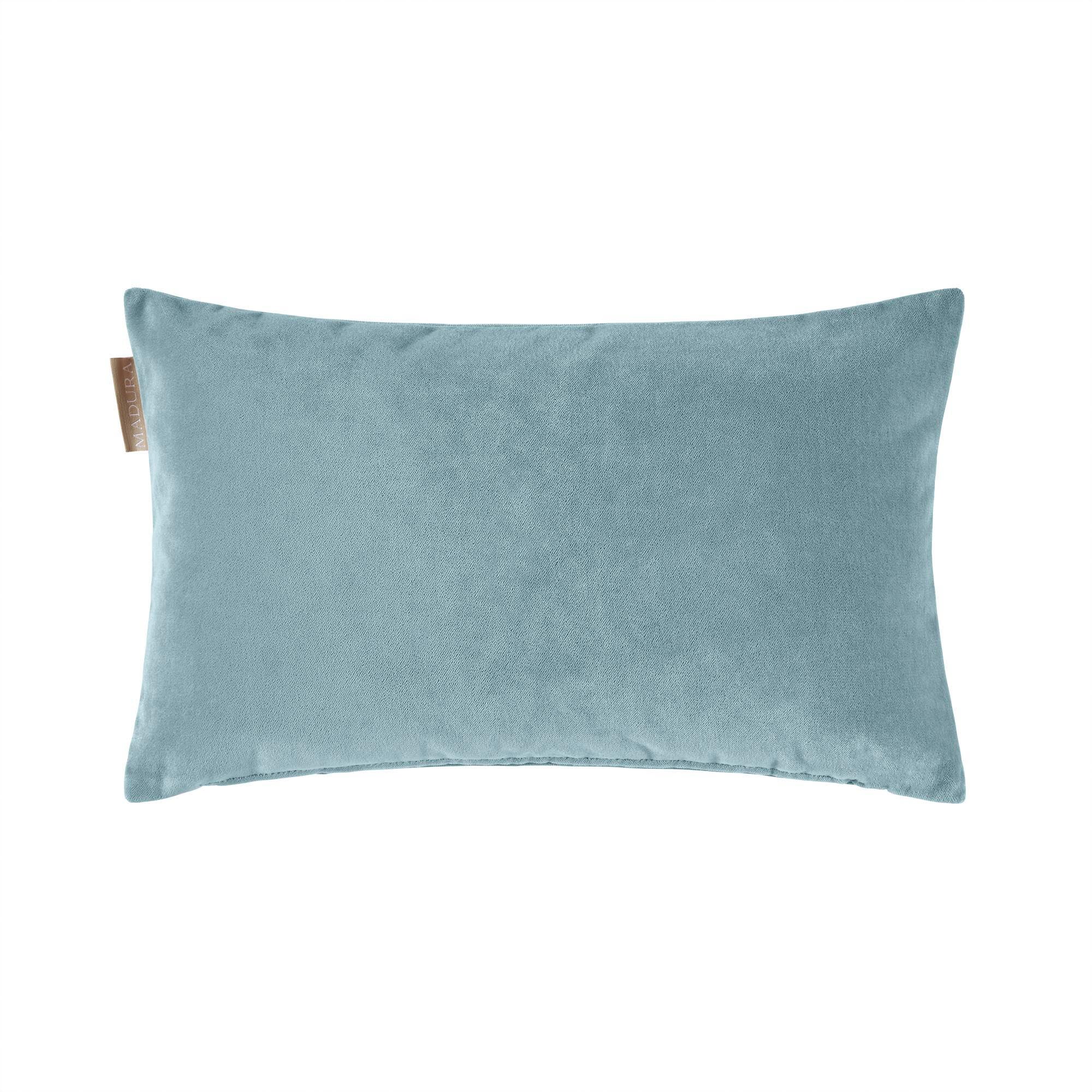 Housse de coussin bleu 28x47 cm