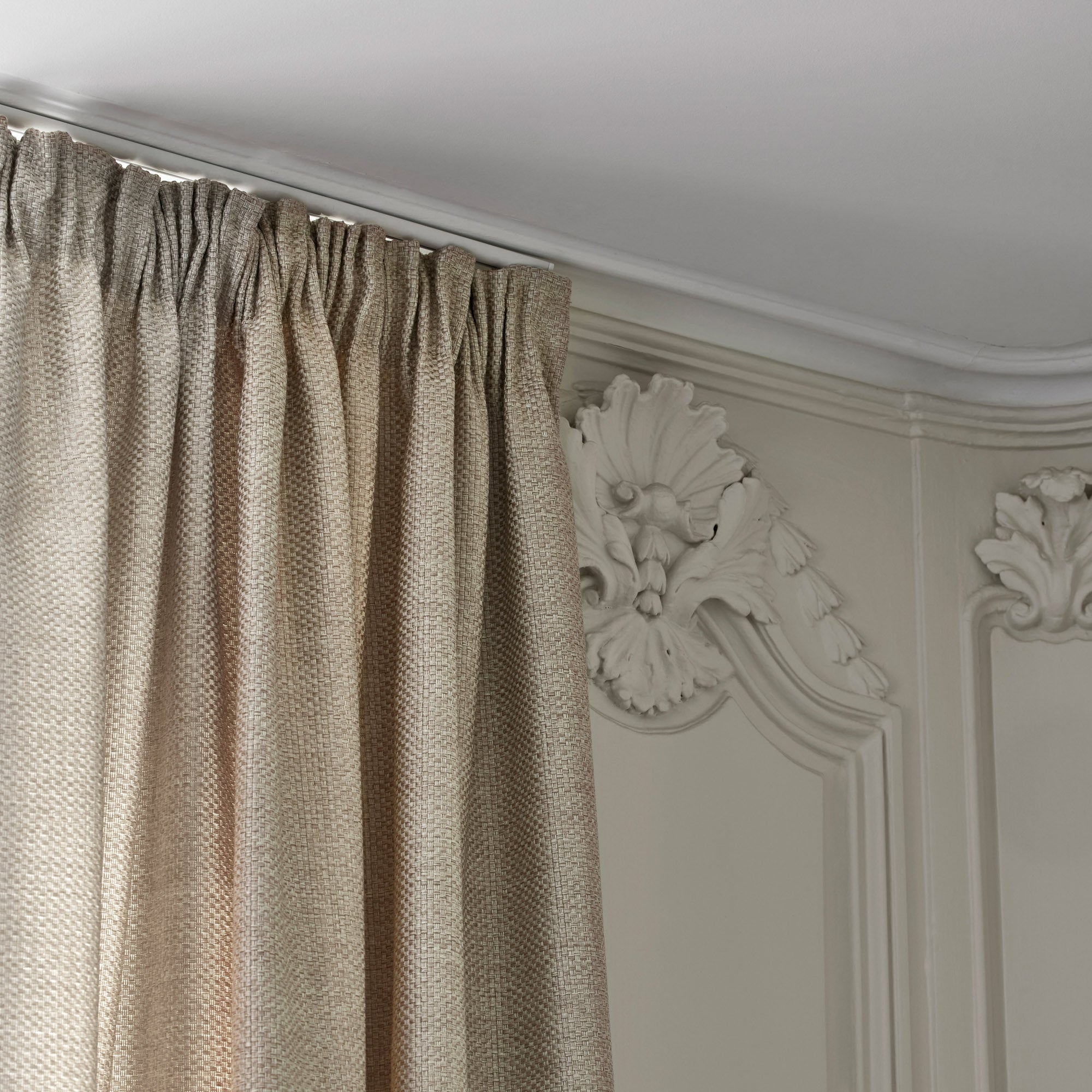 Rideau à ruban fronceur 145x280 cm Beige clair Rideau à ruban fronceur 145x280 cm Beige clair