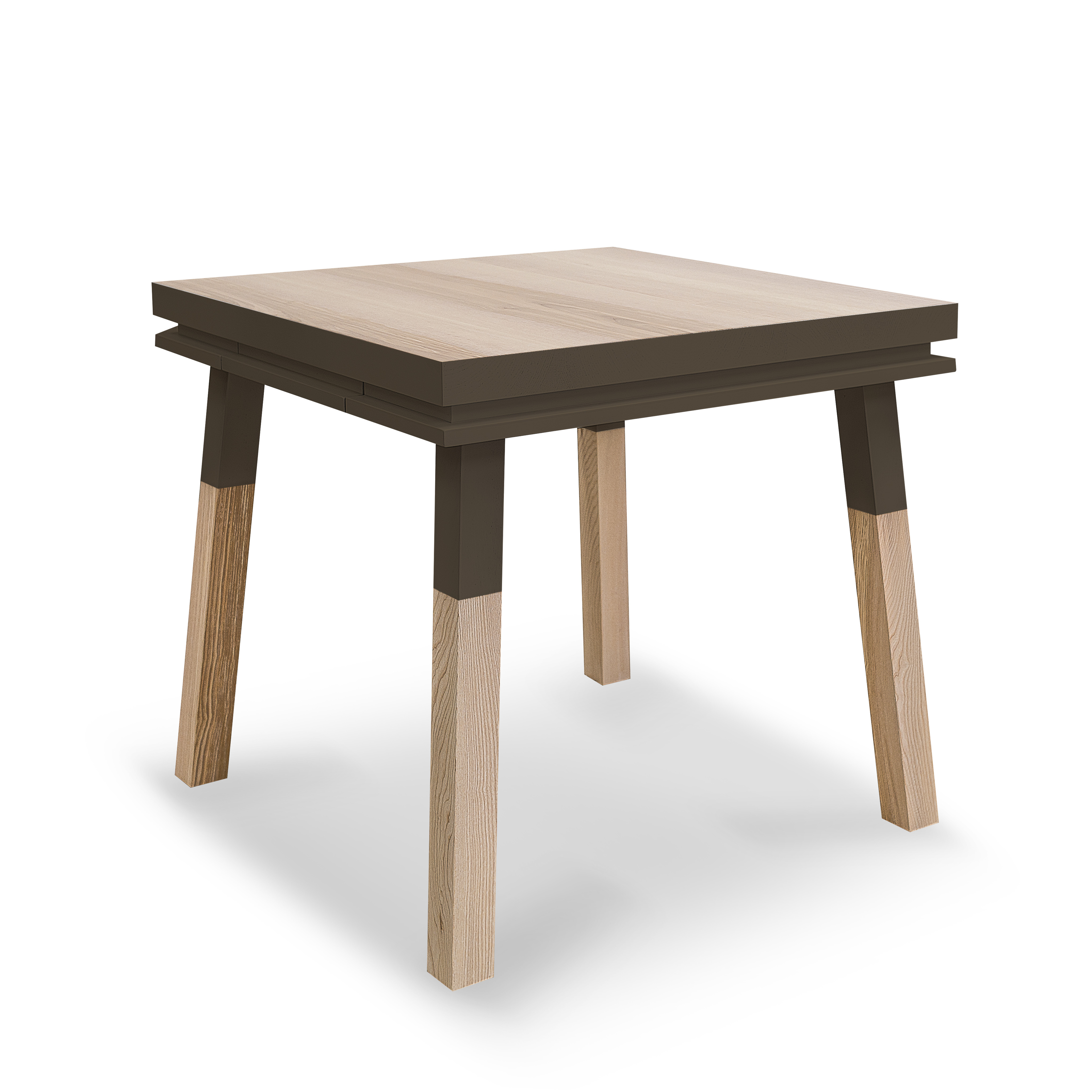 Bureau carré avec tiroir en frêne massif gris chocolat tanis Bureau carré avec tiroir en frêne massif gris chocolat tanis