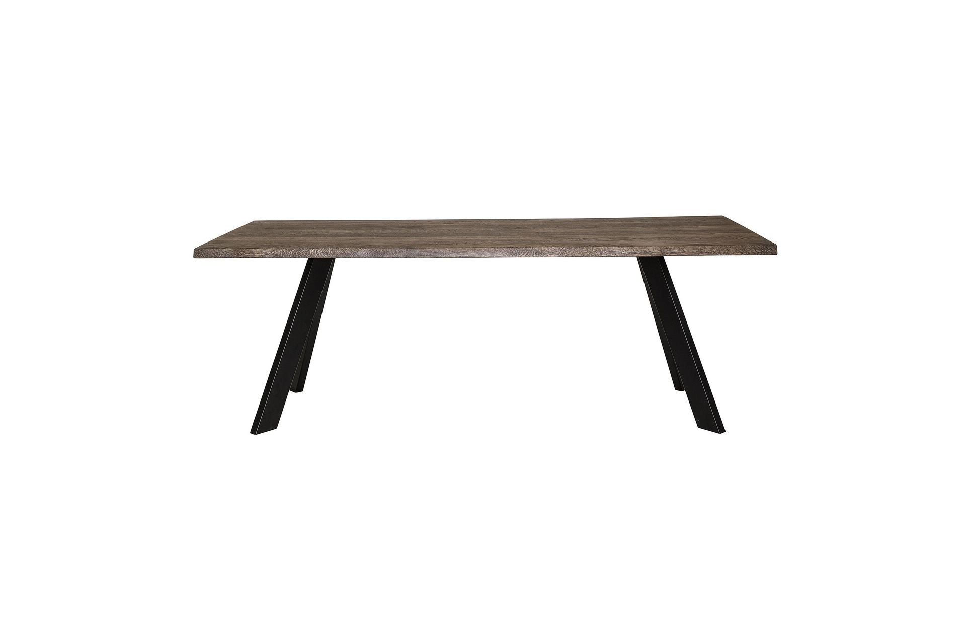 Table à manger en chêne 200x78cm métal bois foncé Table à manger en chêne 200x78cm métal bois foncé