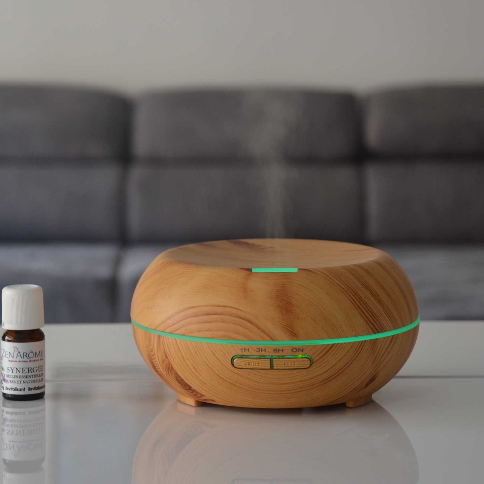 Diffuseur d'huiles essentielles ultrasonique éclairage led Woody Diffuseur d'huiles essentielles ultrasonique éclairage led Woody
