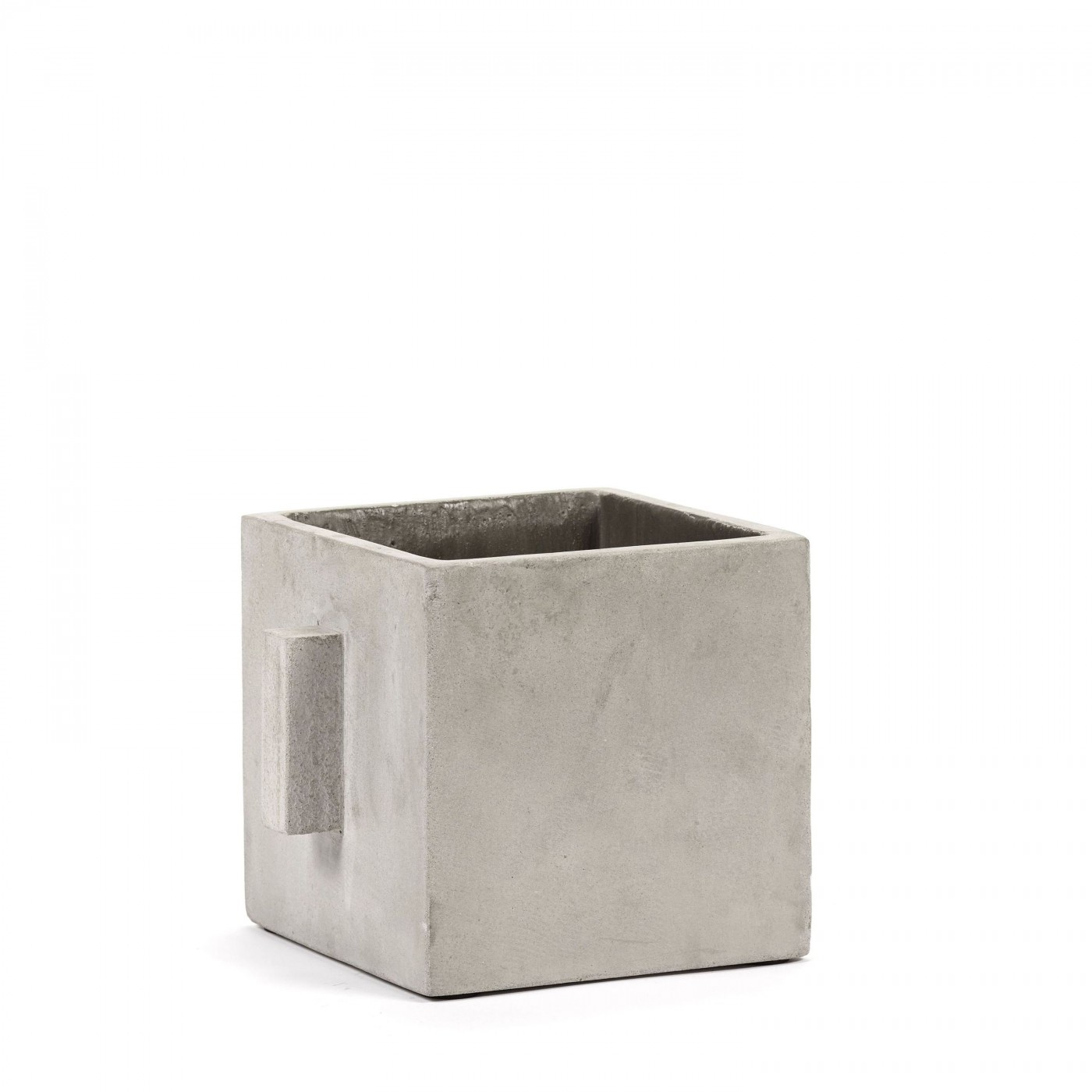 Pot béton cubique gris clair 17x17x17 cm Pot béton cubique gris clair 17x17x17 cm