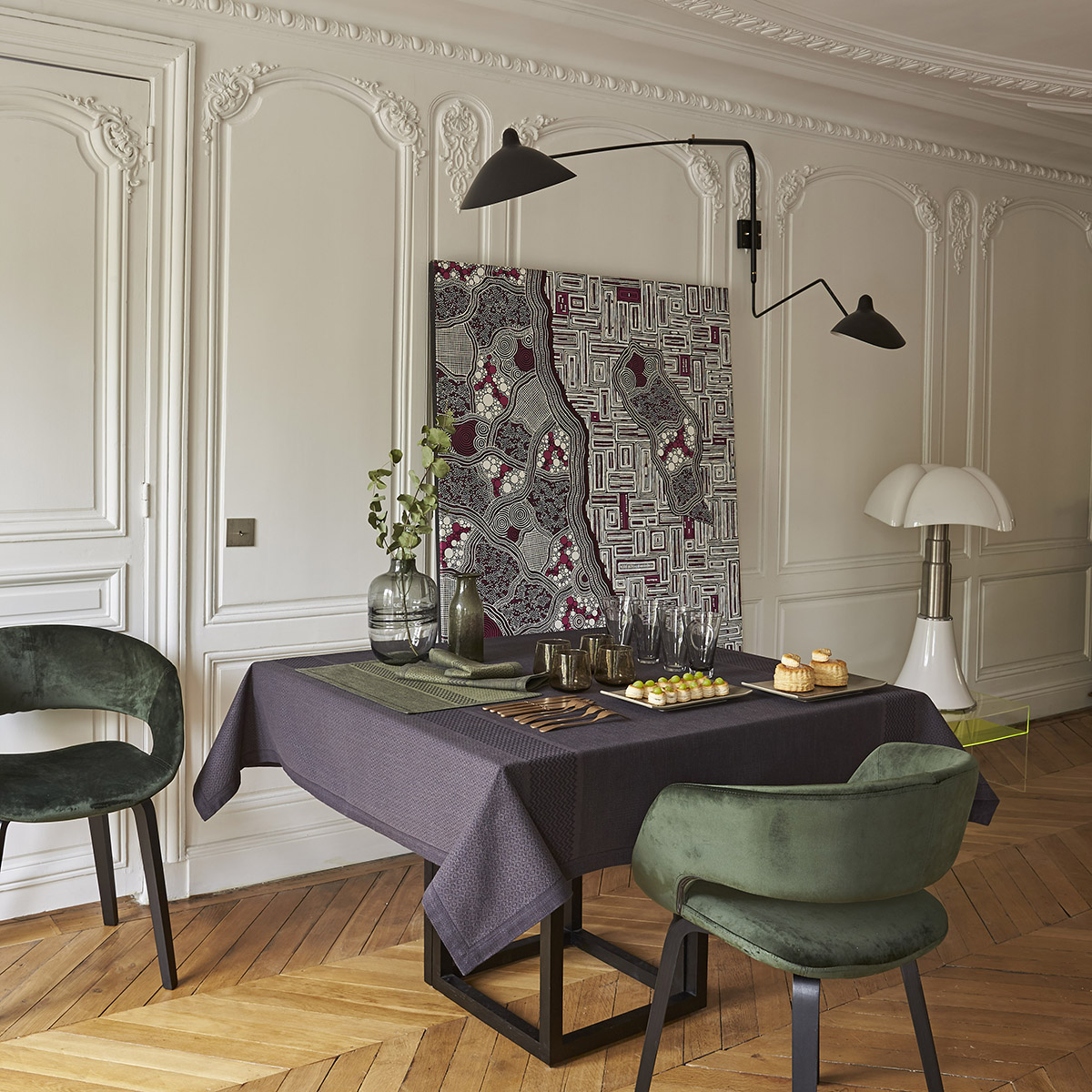 Nappe en coton carbone 150 x 150 Nappe en coton carbone 150 x 150