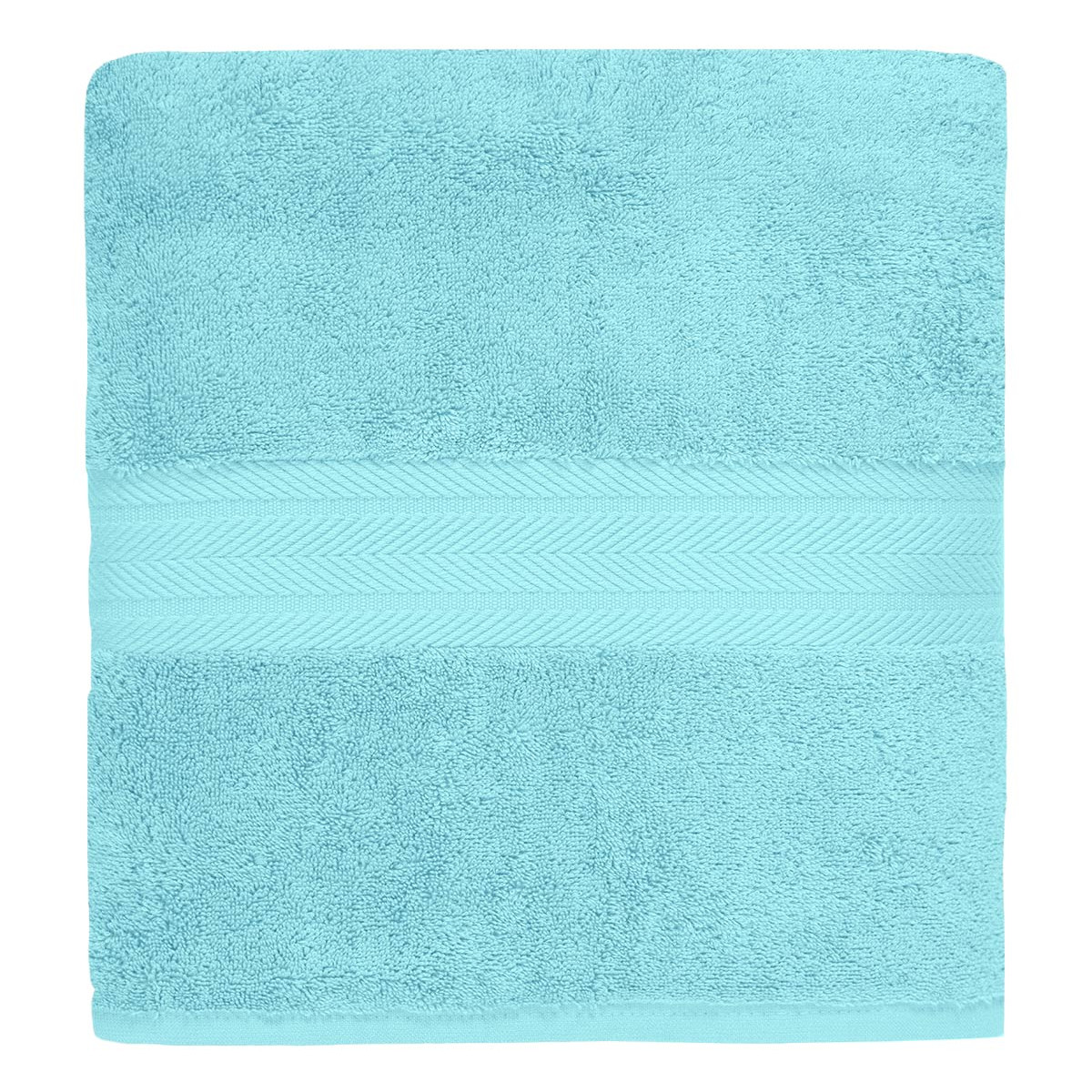 serviette de toilette 550 g/m²  bleu turquoise 50x100 cm