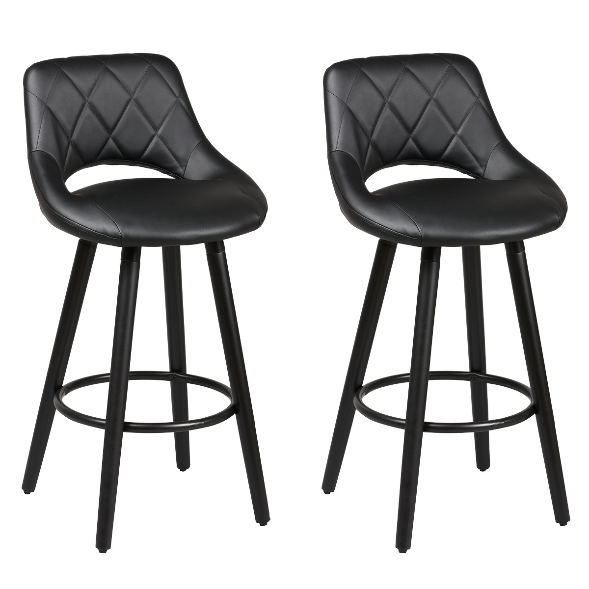 Lot de 2 tabourets noir Lot de 2 tabourets noir