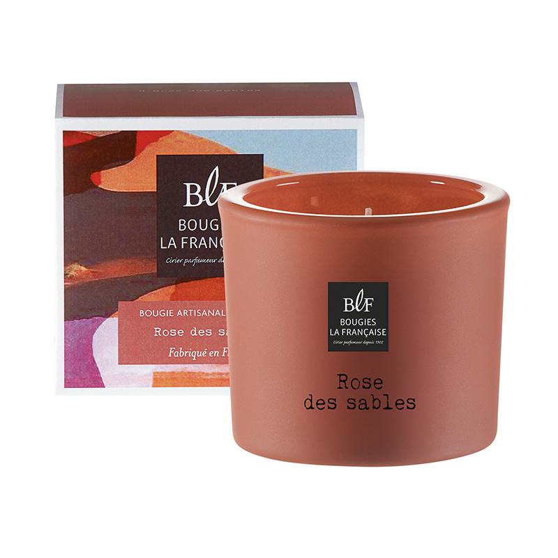 Coffret bougie parfumée 35h rose des sables