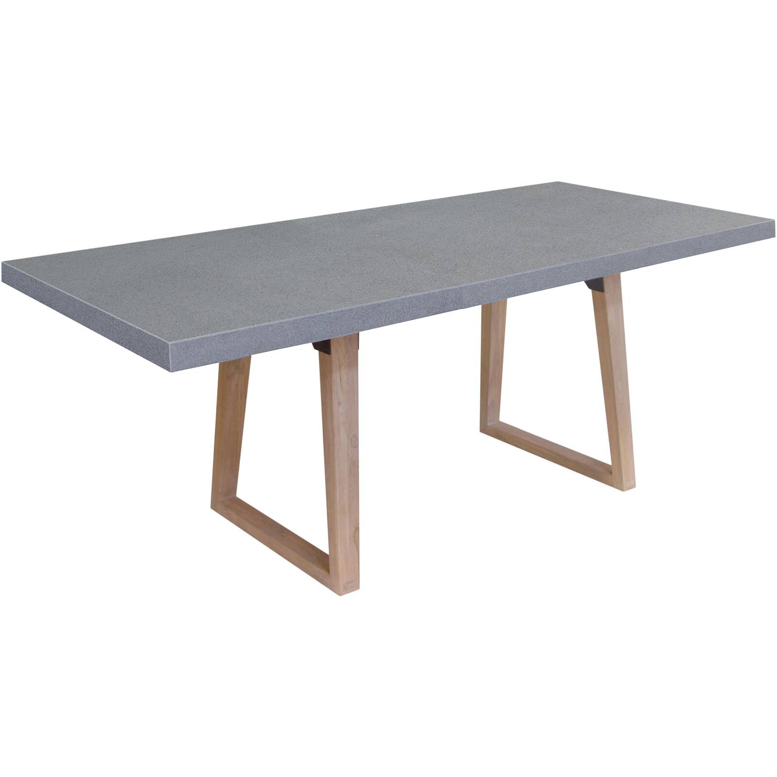 Table à manger plateau béton gris 8 places l200cm Table à manger plateau béton gris 8 places l200cm