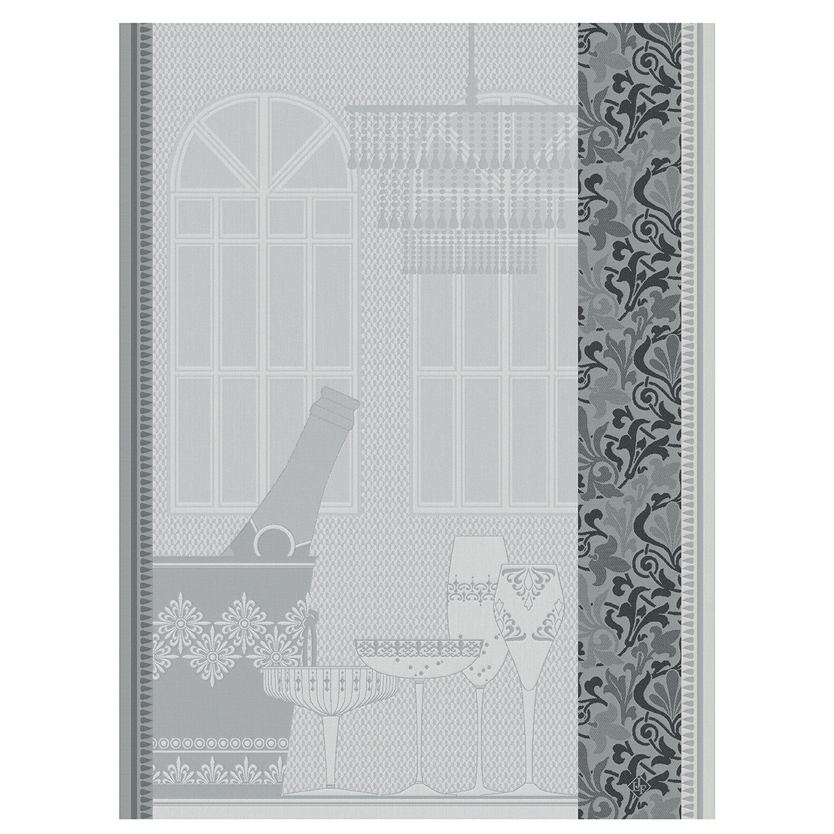Torchon en coton gris 80x60 Torchon en coton gris 80x60