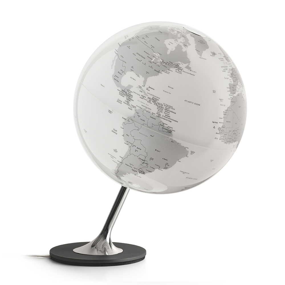 ANGLO CHROME - Globe terrestre design, lumineux, textes en anglais ANGLO CHROME - Globe terrestre design, lumineux, textes en anglais