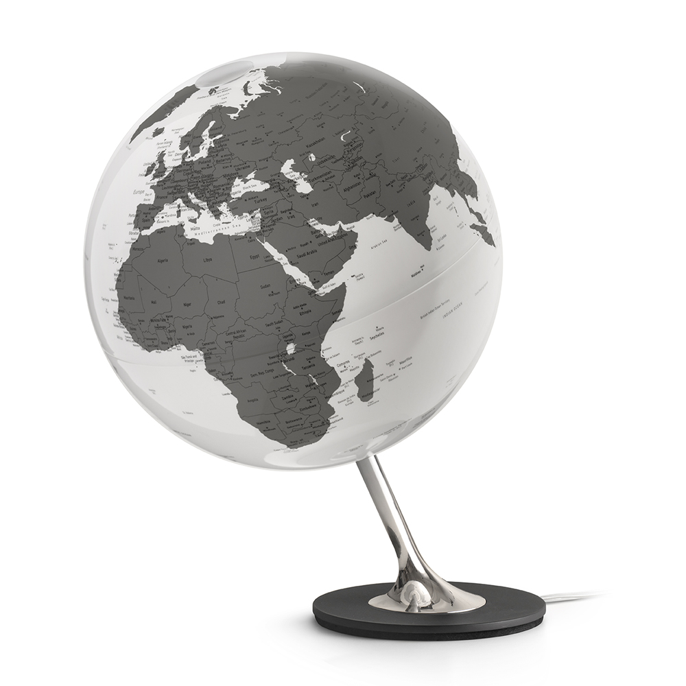 ANGLO CHARCOAL - Globe design, lumineux, textes en anglais (photo) ANGLO CHARCOAL - Globe design, lumineux, textes en anglais